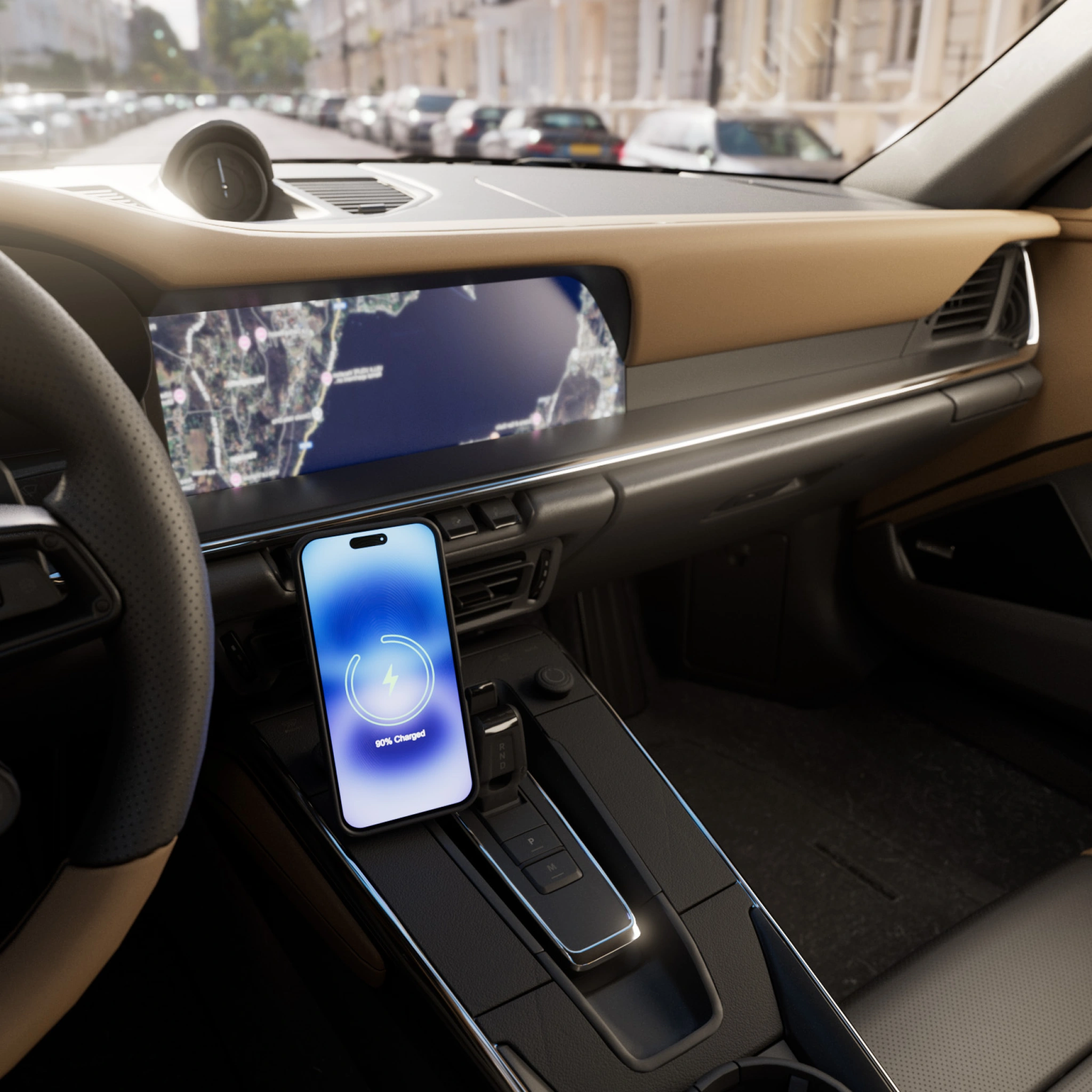 PURO Power Mag Holder magnetisk bilmontering med trådløs Qi2-lading