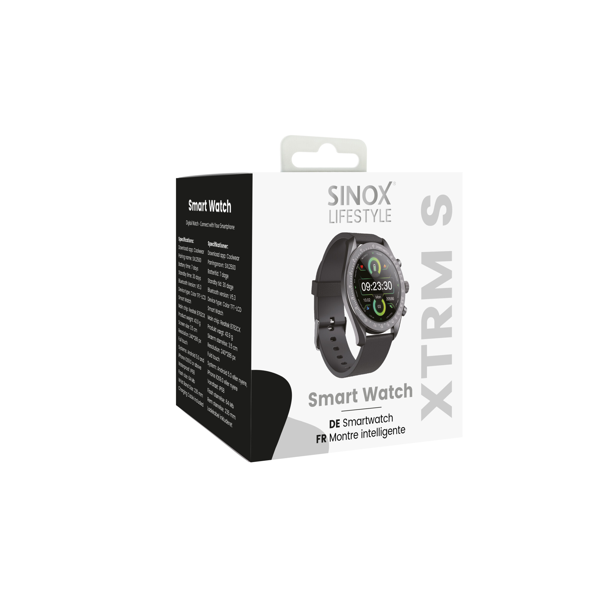 Sinox Lifestyle XTRM S smartklokke. Svart