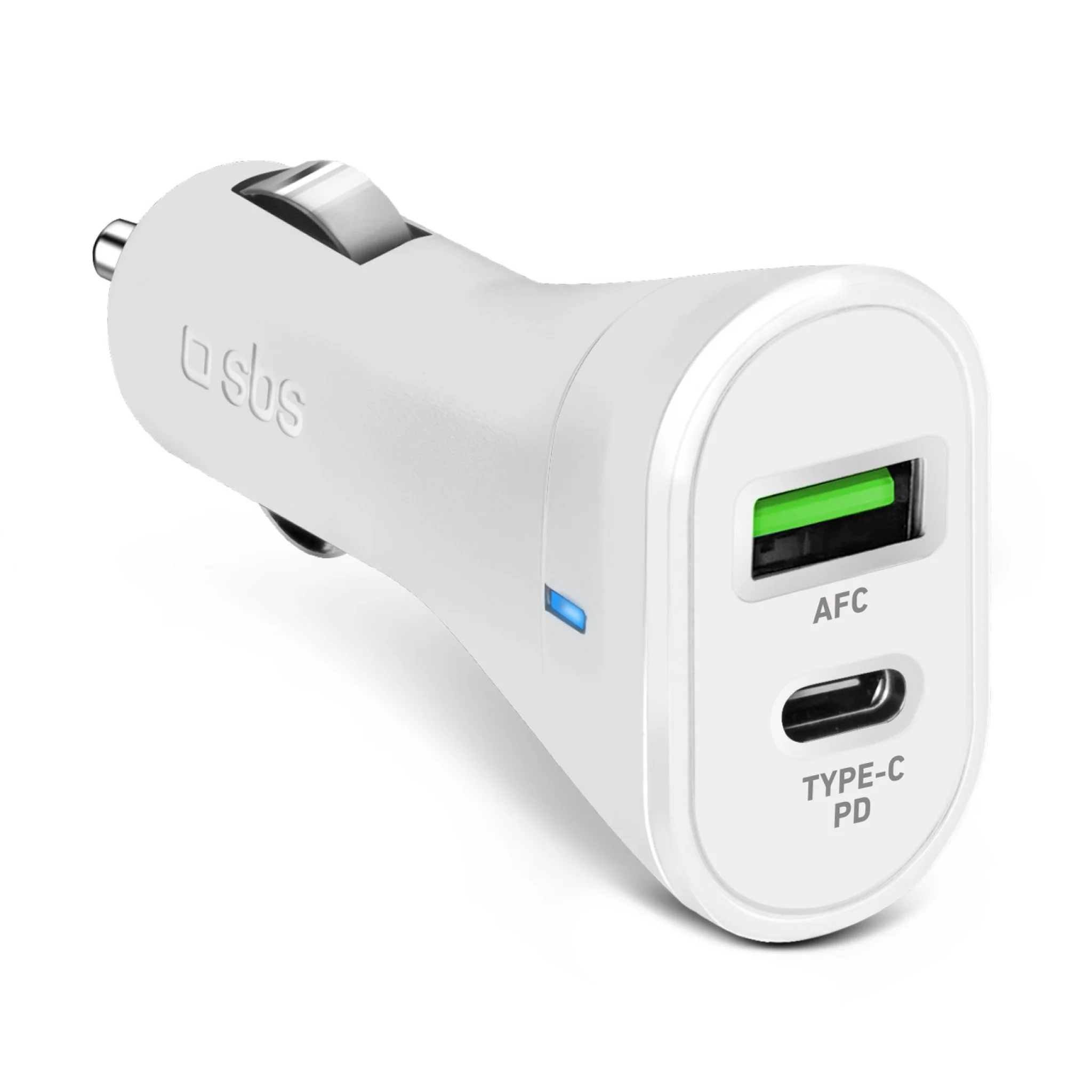 SBS 20W Car Charger. White