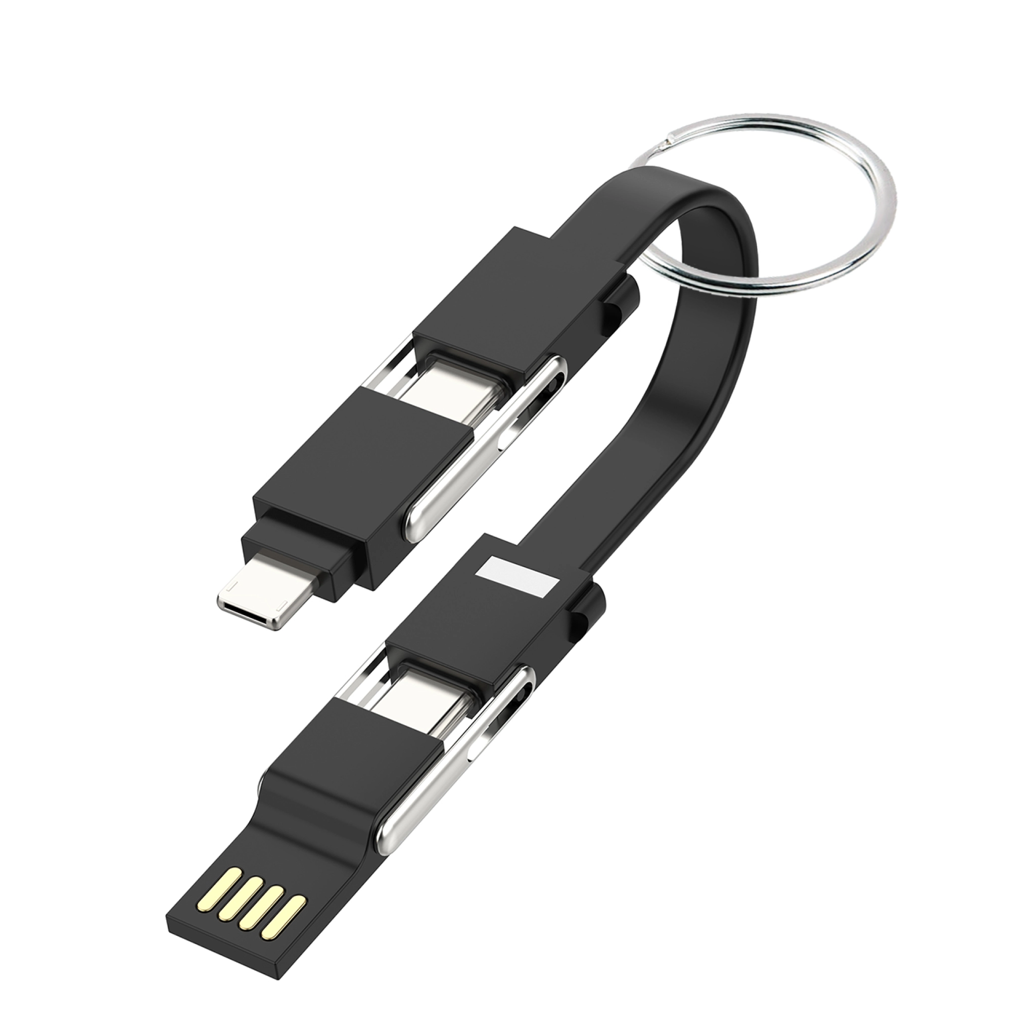 Sinox USB A+USB C-USB C+Micro+Lightning, svart