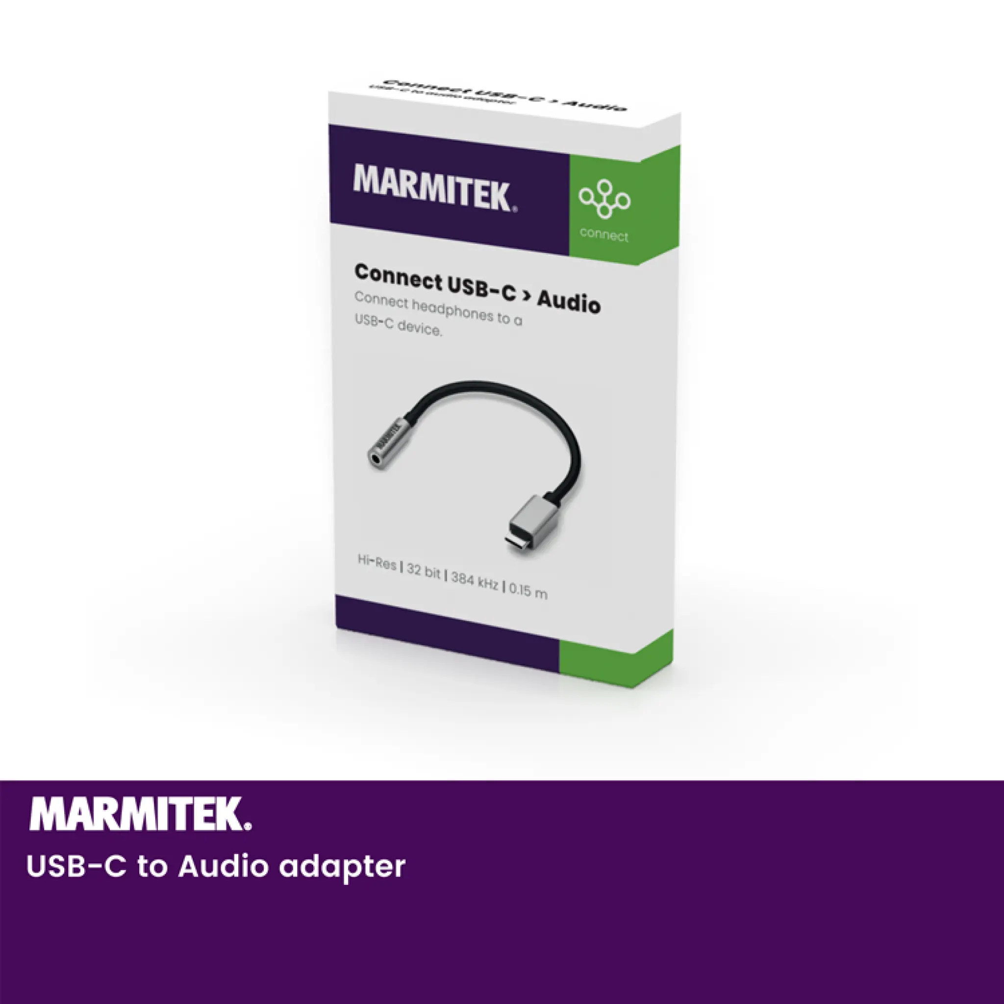 Marmitek USB-C to AUX adapter. 0.15m
