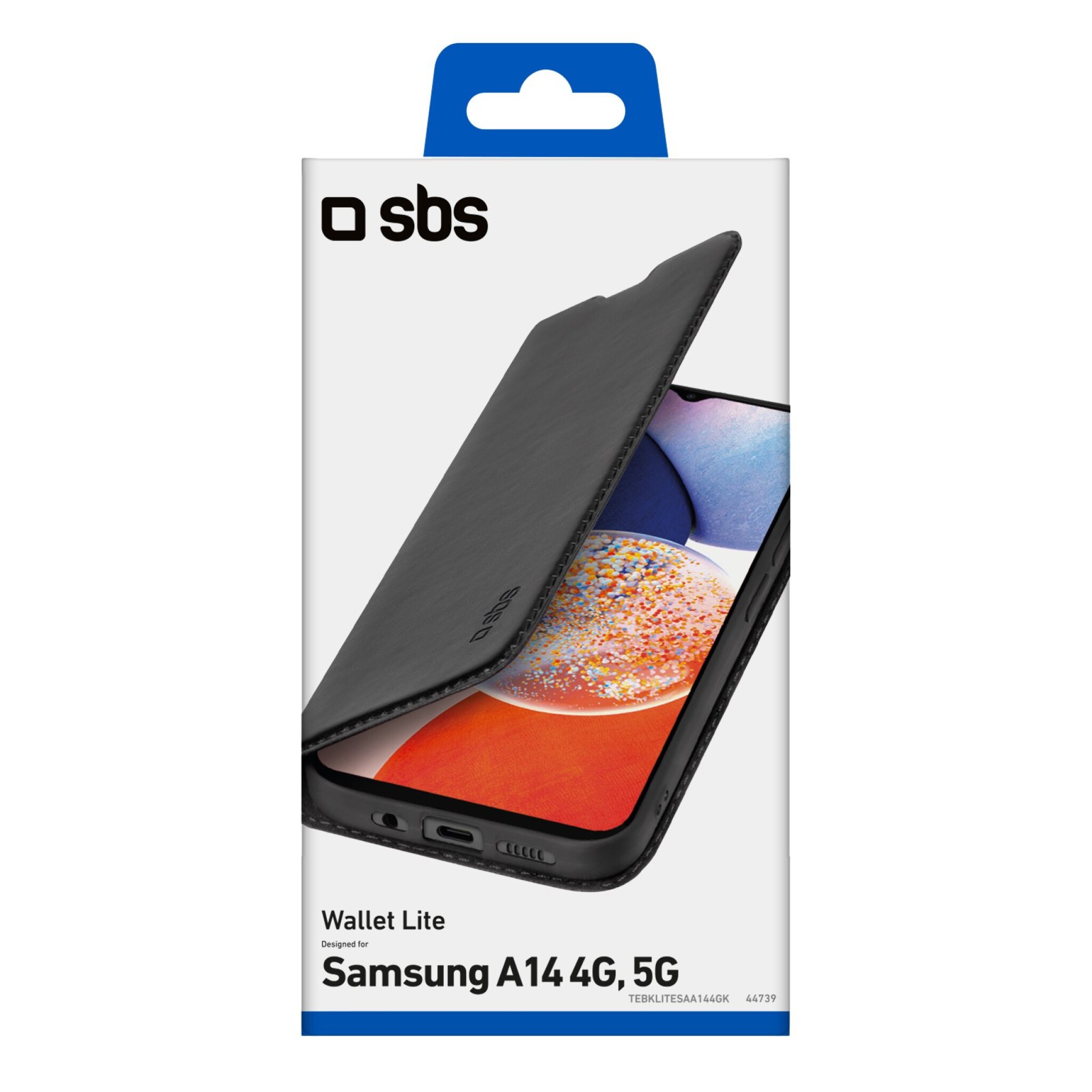 SBS Book Wallet Lite Case for Samsung Galaxy A14 4G/5G®. Black