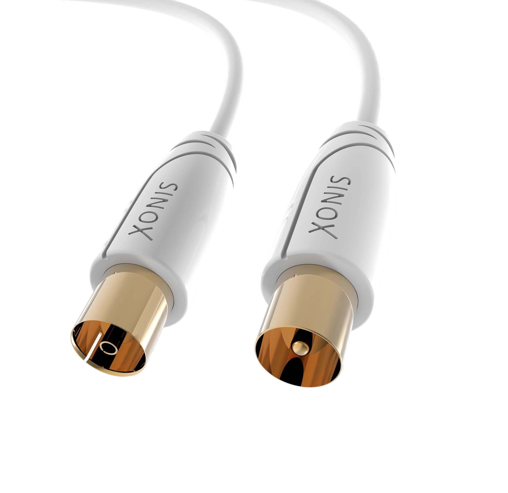 Sinox 70dB antennekabel. 1m. Hvit