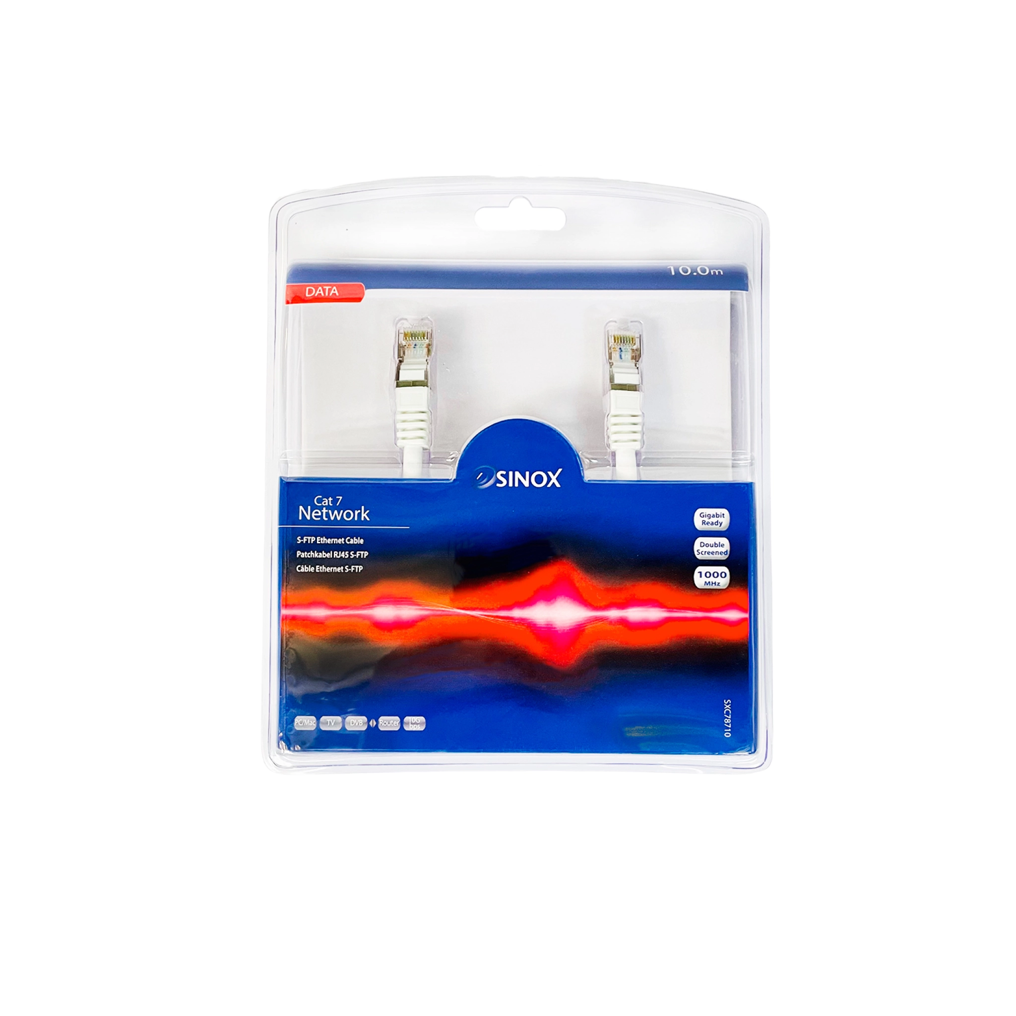 Sinox S-FTP Cat7 Network Cable. 10m. White
