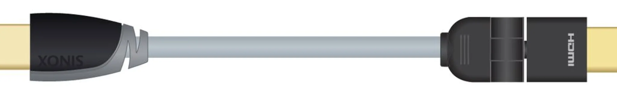 Sinox HDMI™-kabel m/Ethernet. 1m. Grå/svart