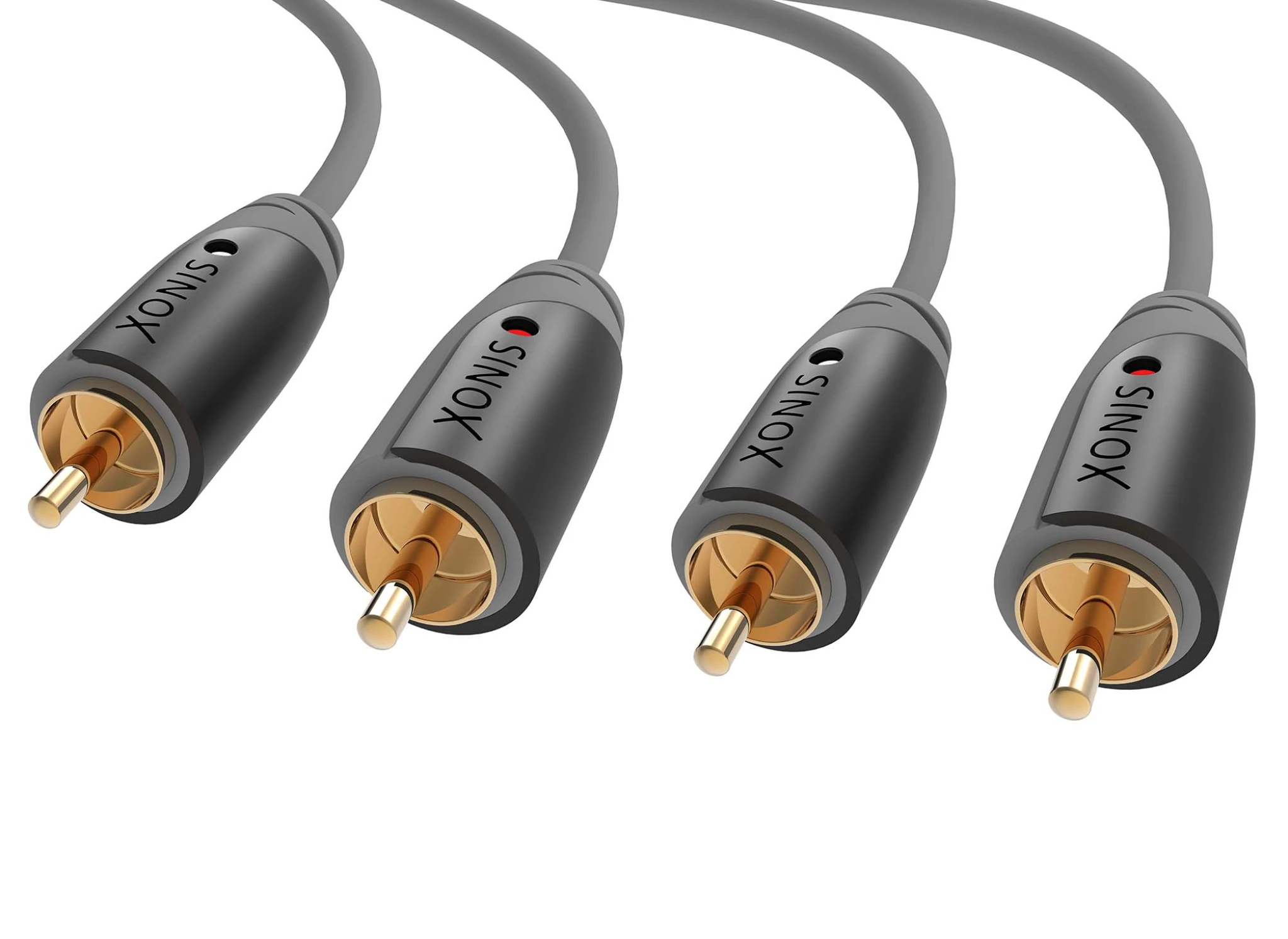 Sinox Phono cable. 10m. Grey/black
