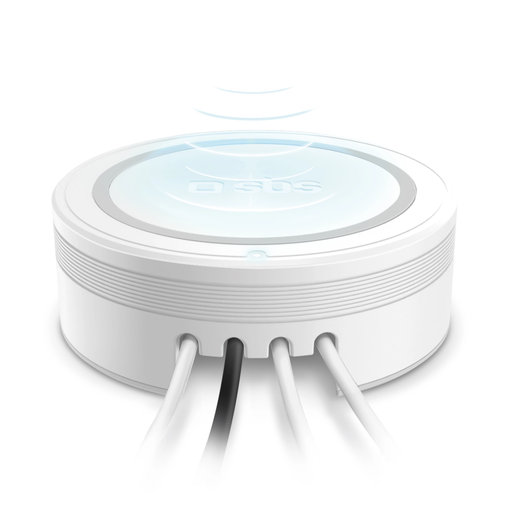 SBS ladestasjon med 2 USB-A-porter, 2 USB-C-porter og trådløs lader. Hvit