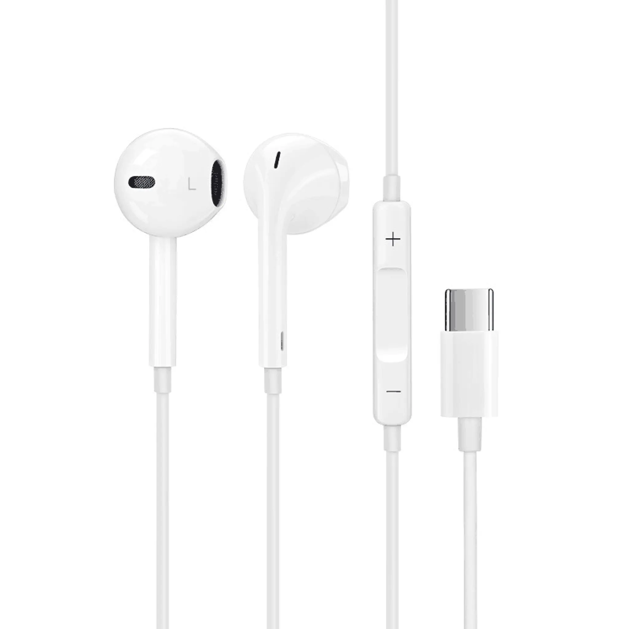 Sinox in-ear-hodetelefoner USB-C med mikrofon. Hvit