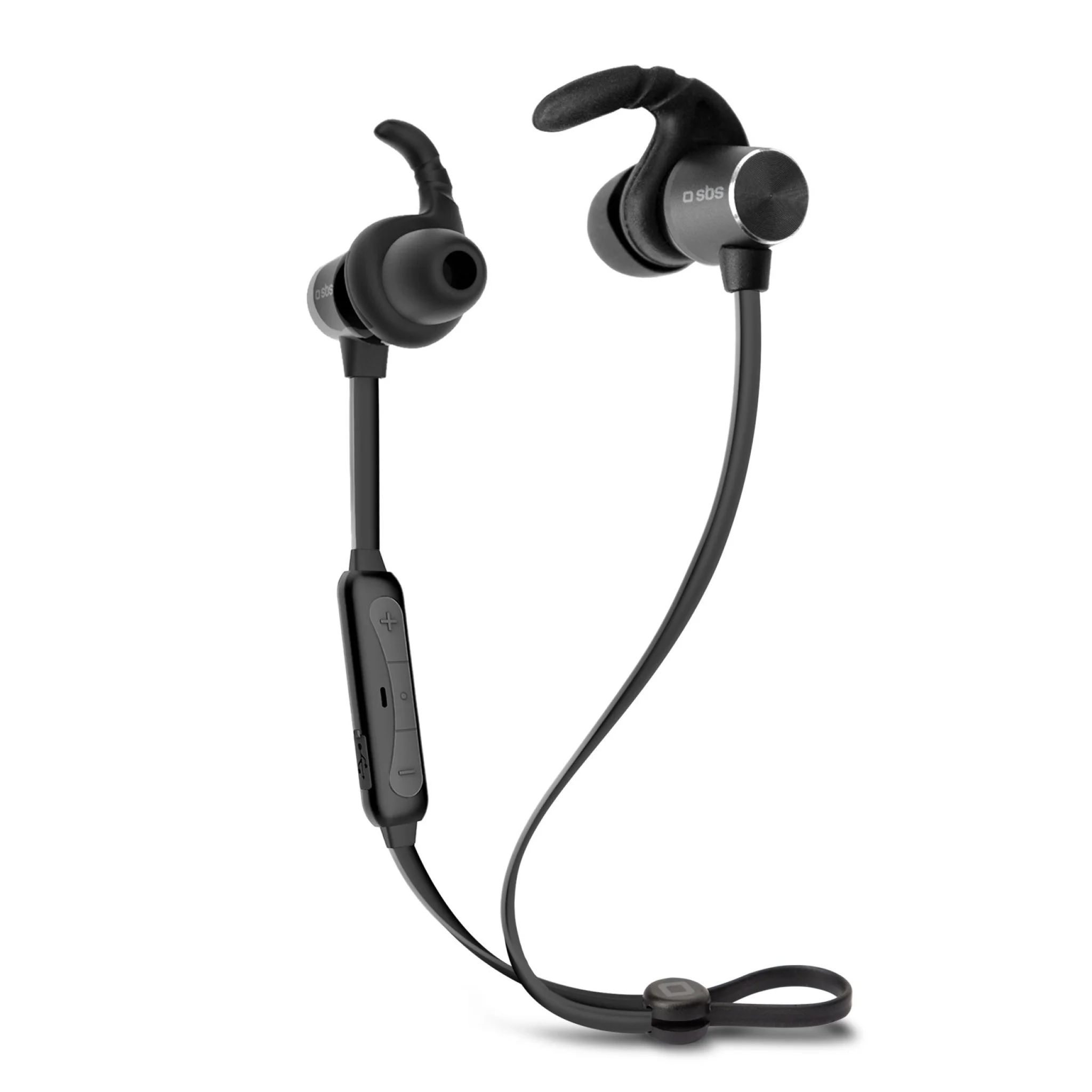 SBS Wireless Magnetic Multipoint Earphones. Black