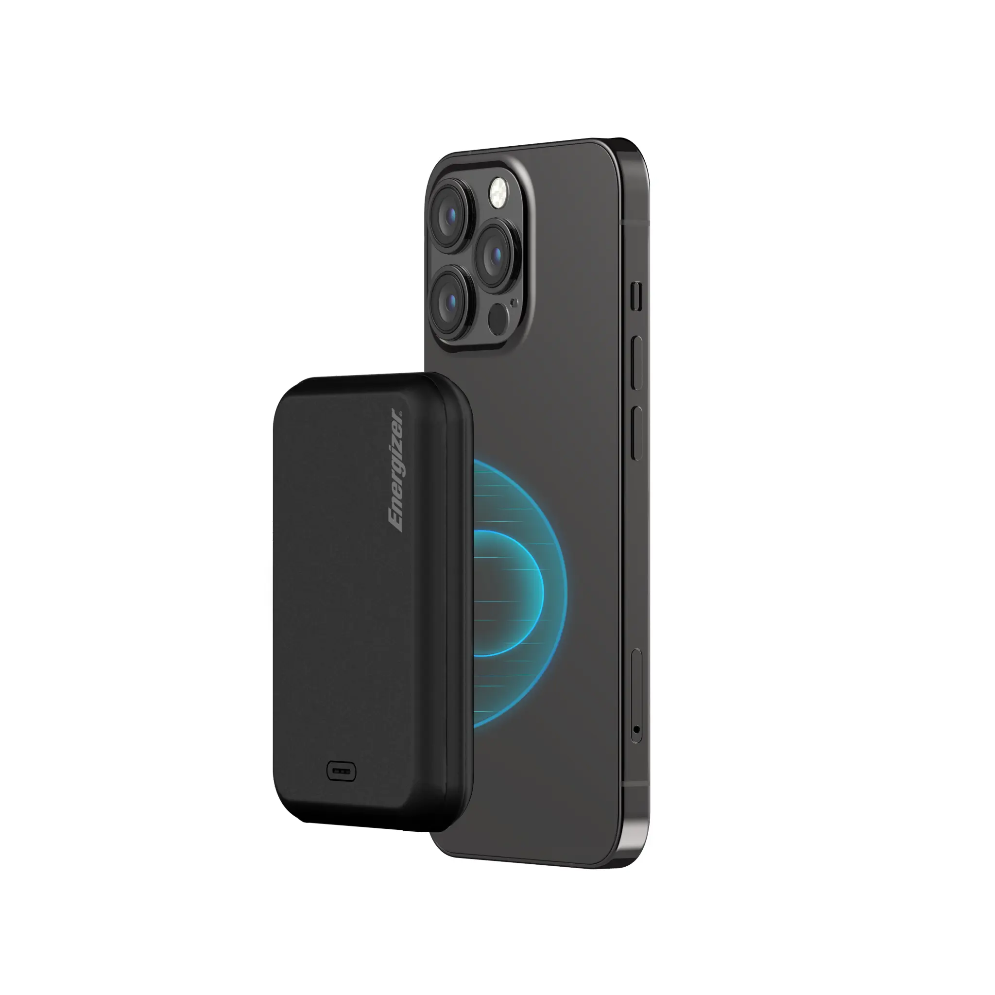 Energizer 15W magnetisk trådløs strømbank. Svart