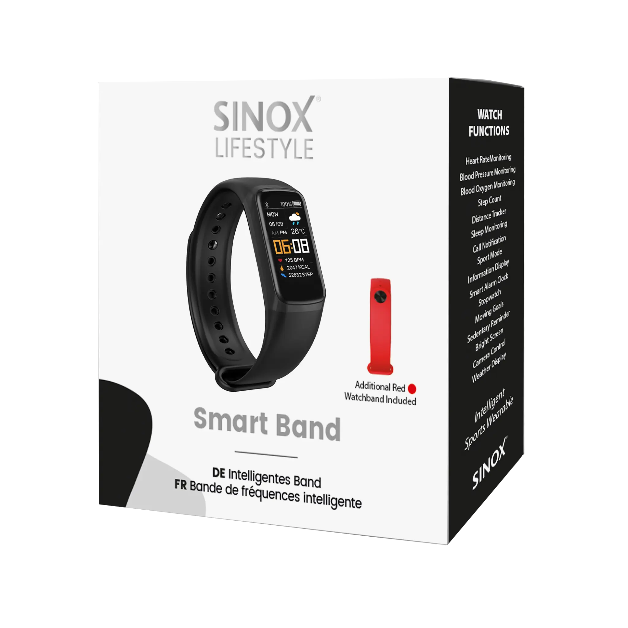 Sinox Lifestyle Activityband. Svart
