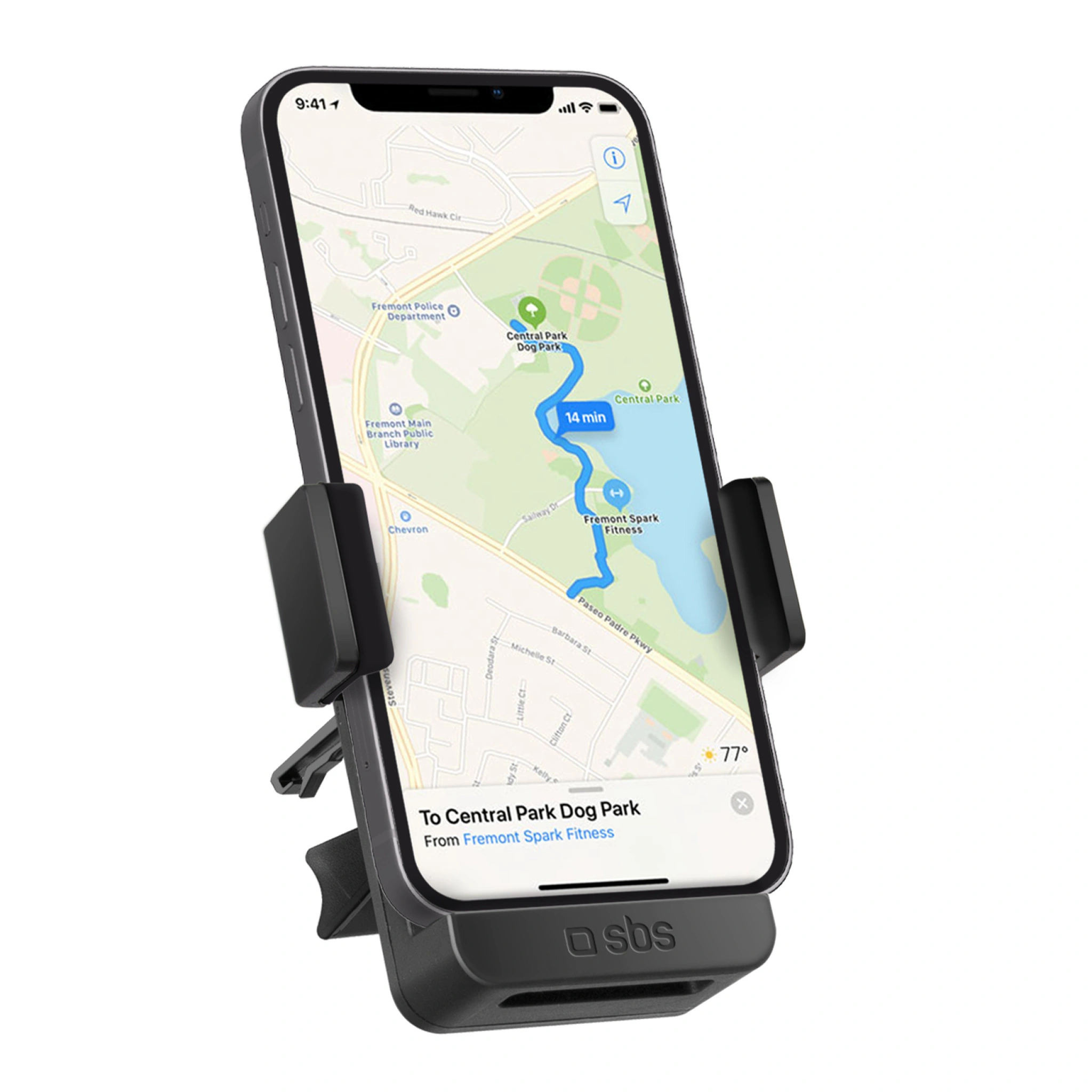 SBS Universal Freeway Car Phone Holder. Black