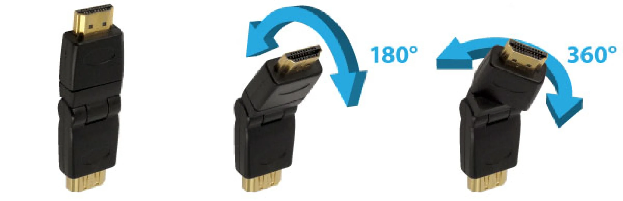Sinox svingbar HDMI™-adapter. Grå