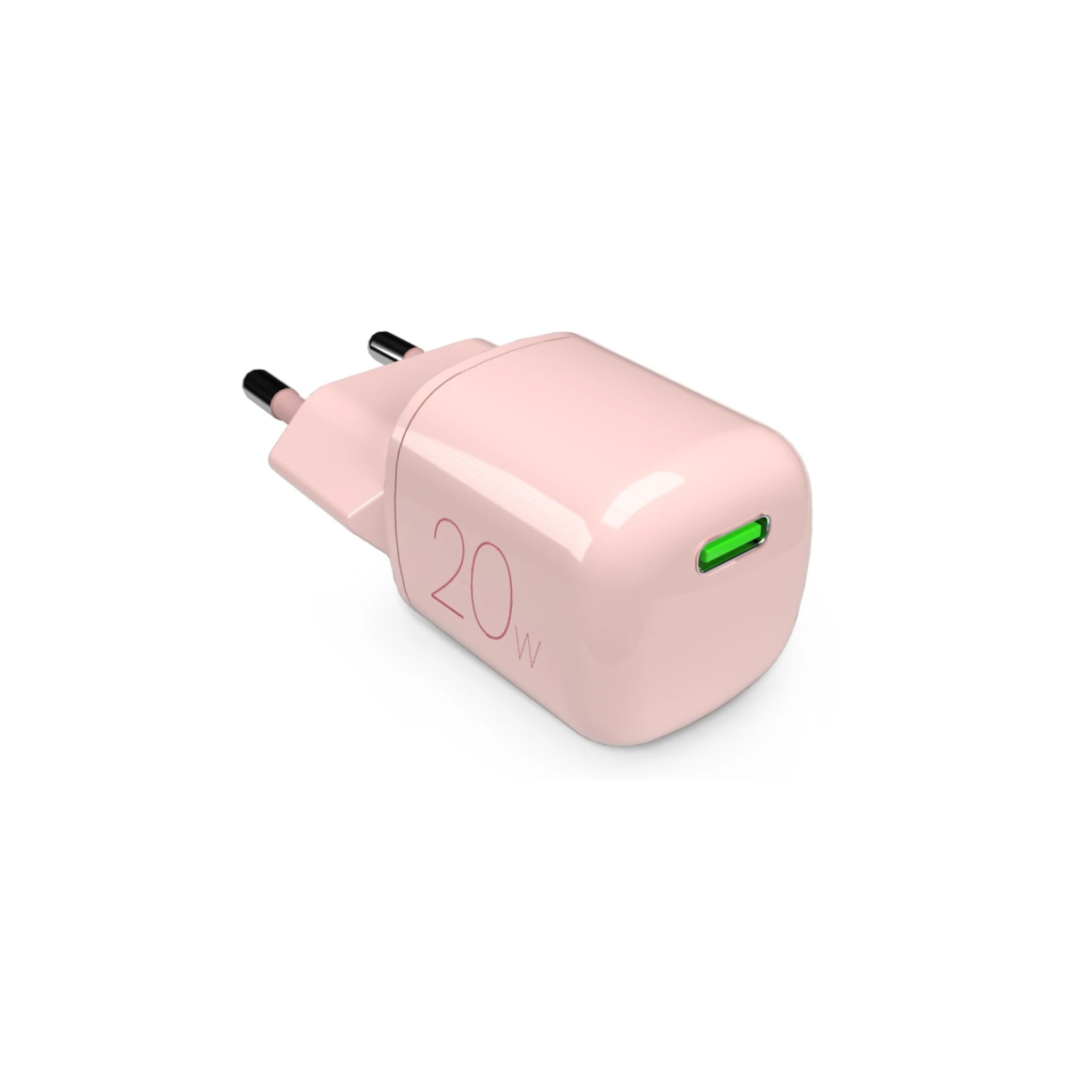 PURO MiniPro 20W USB-C vegglader - GAN-teknologi. Rose