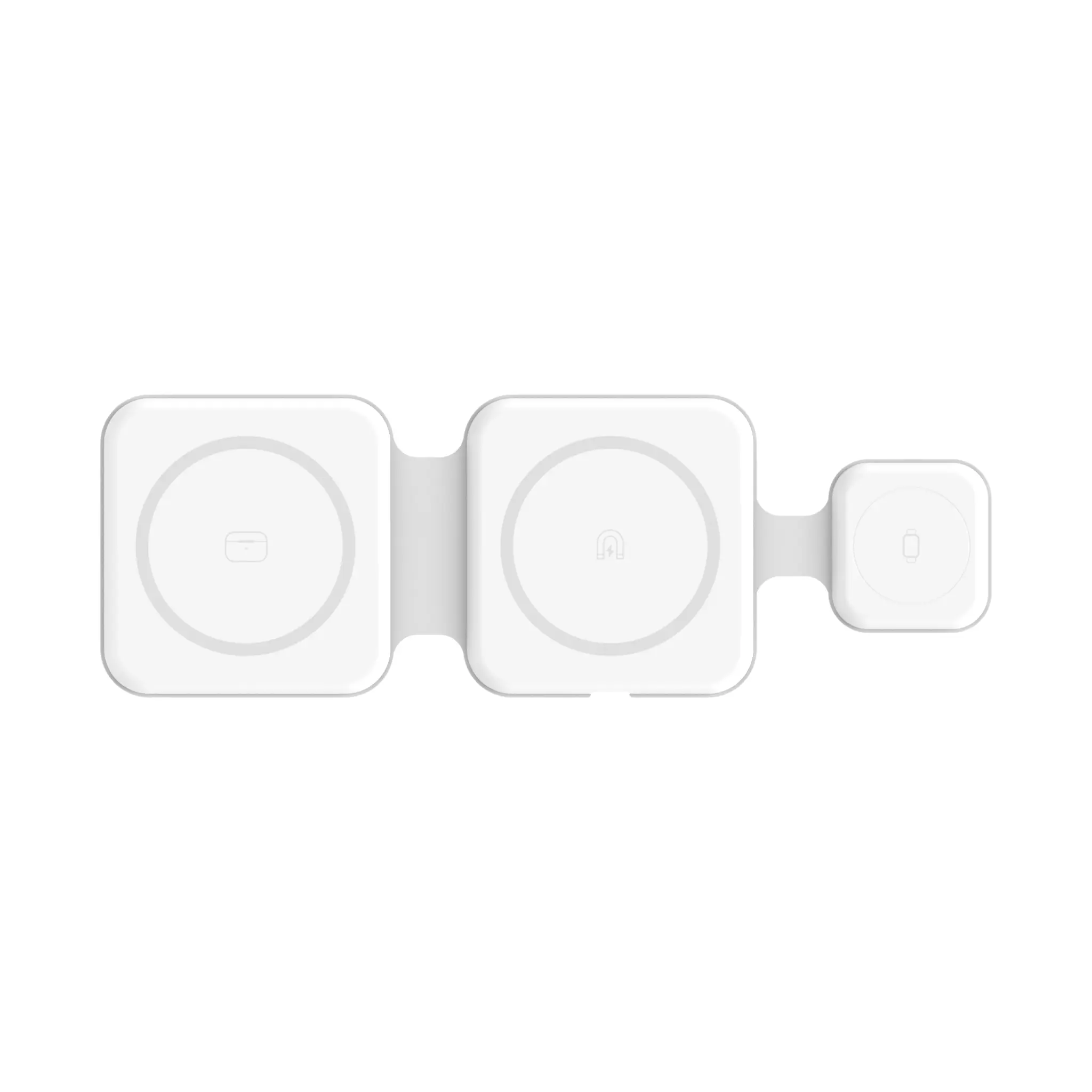 Sinox PRO 3-i-1 trådløs lader på 15 W. 1m. Hvit
