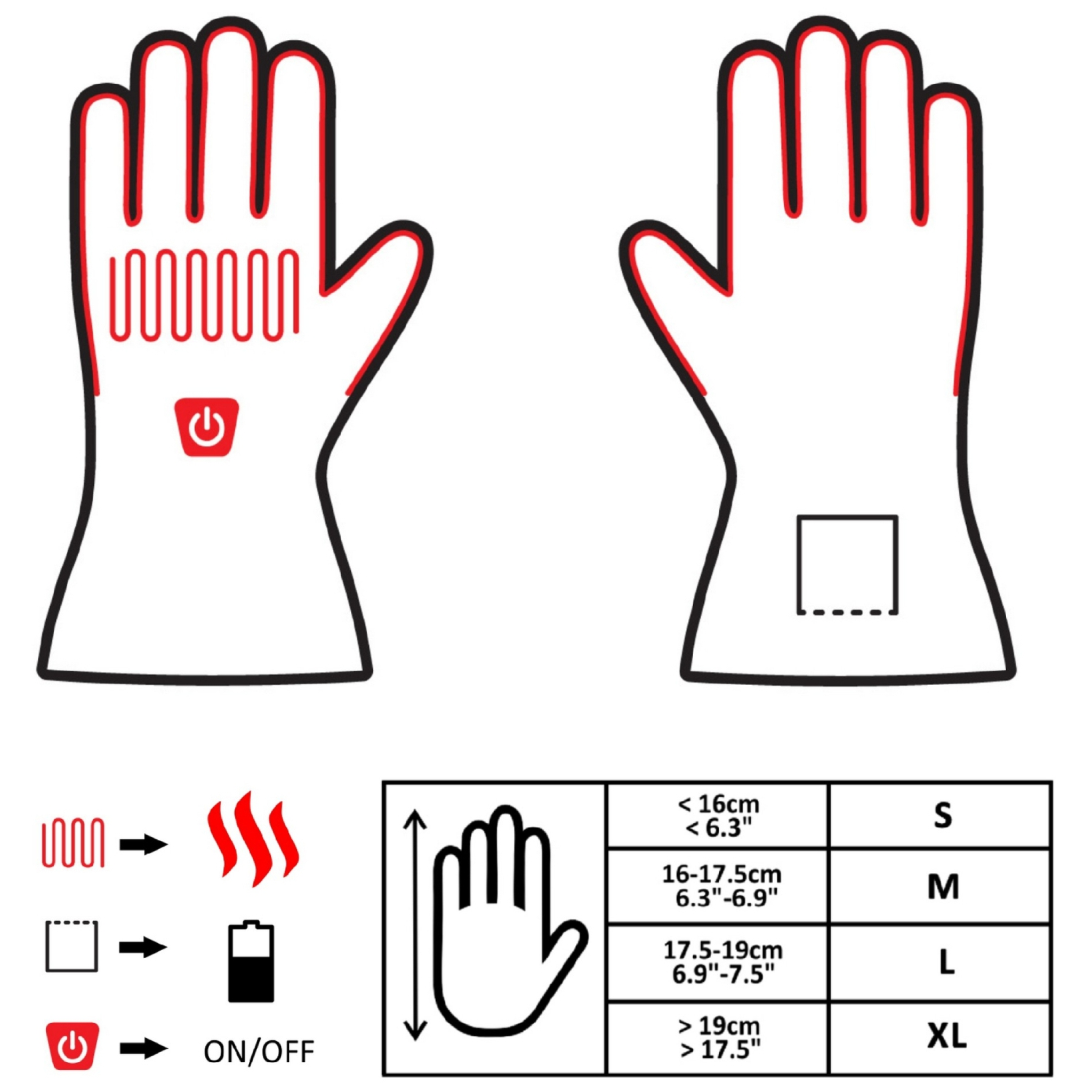 Glovii Heated Work Gloves XL. Black Glovii Heated Work Gloves XL. Black