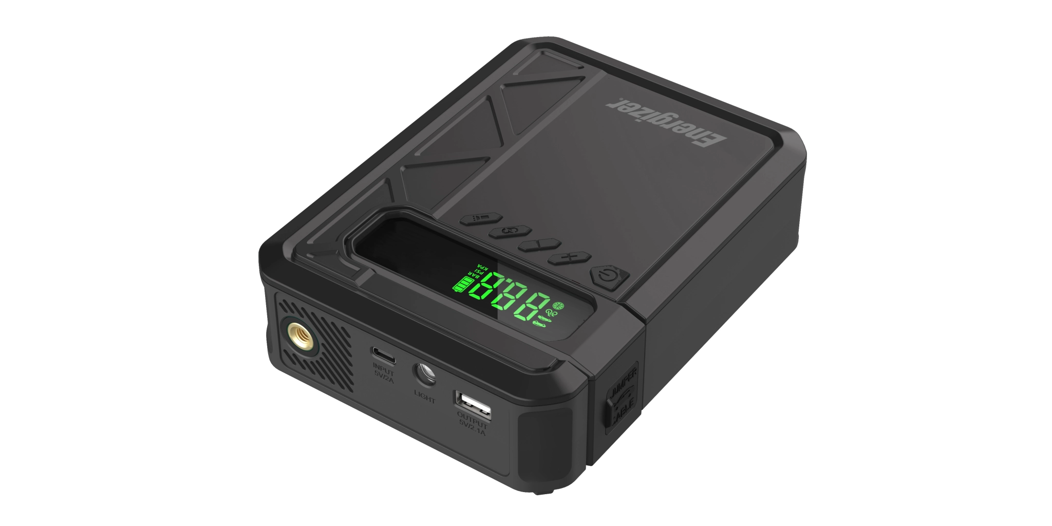 Energizer dekkpumpe og starthjelp. Svart