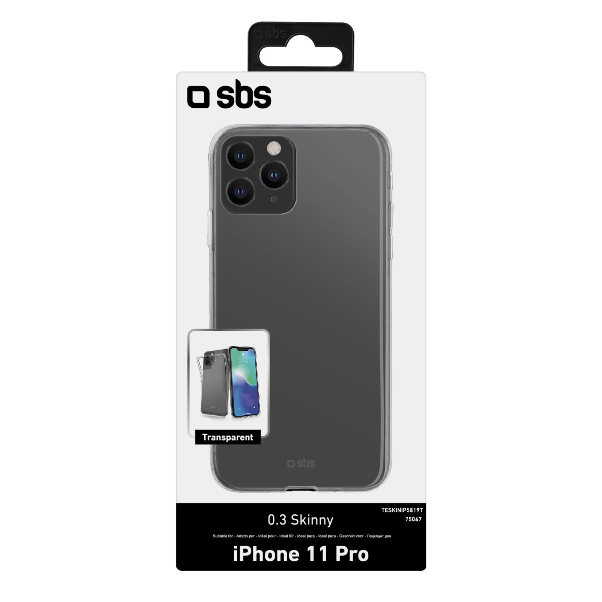 SBS Skinny Cover for iPhone 11 Pro®. Transparent