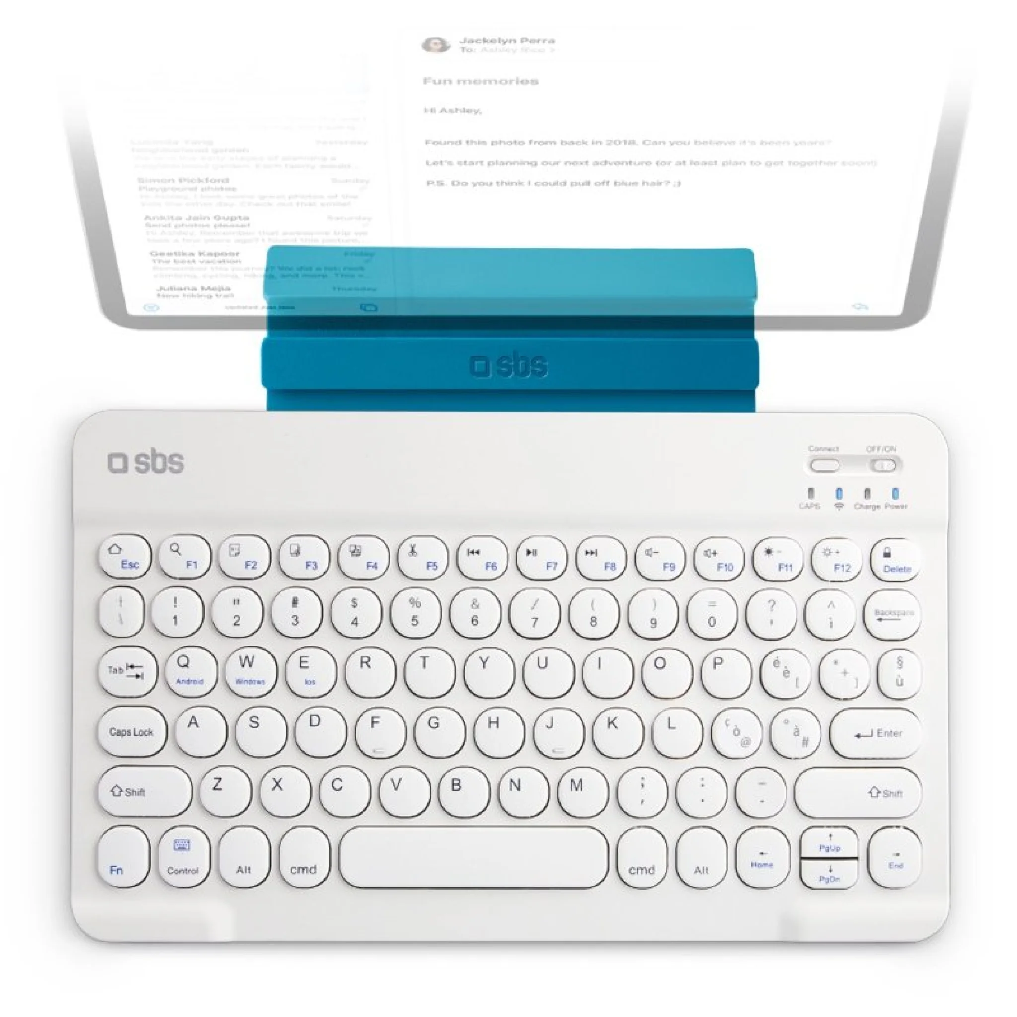 SBS Universal Nordic wireless keyboard with stand function