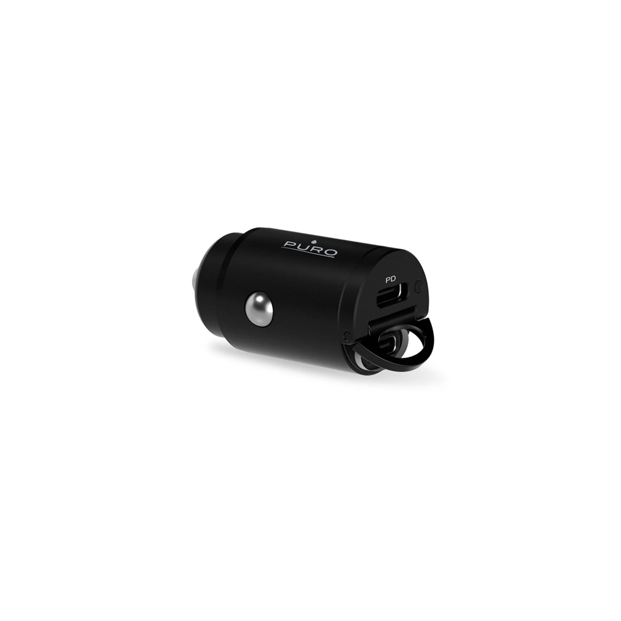 PURO Mini Car Charger "Bullet" 2 Port USB-C hurtiglading og strømforsyning 30W