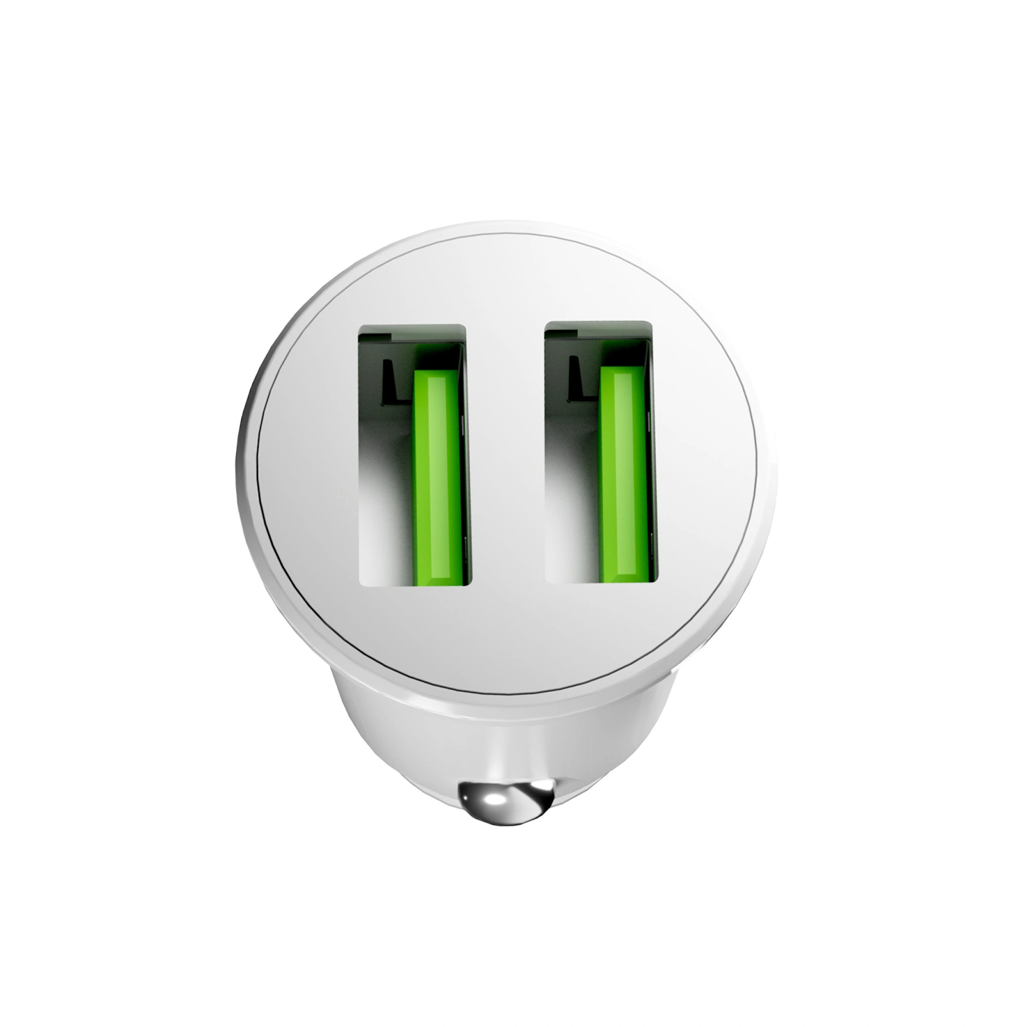 PURO Pro Lite billader med 2 USB-A-porter. Hvit