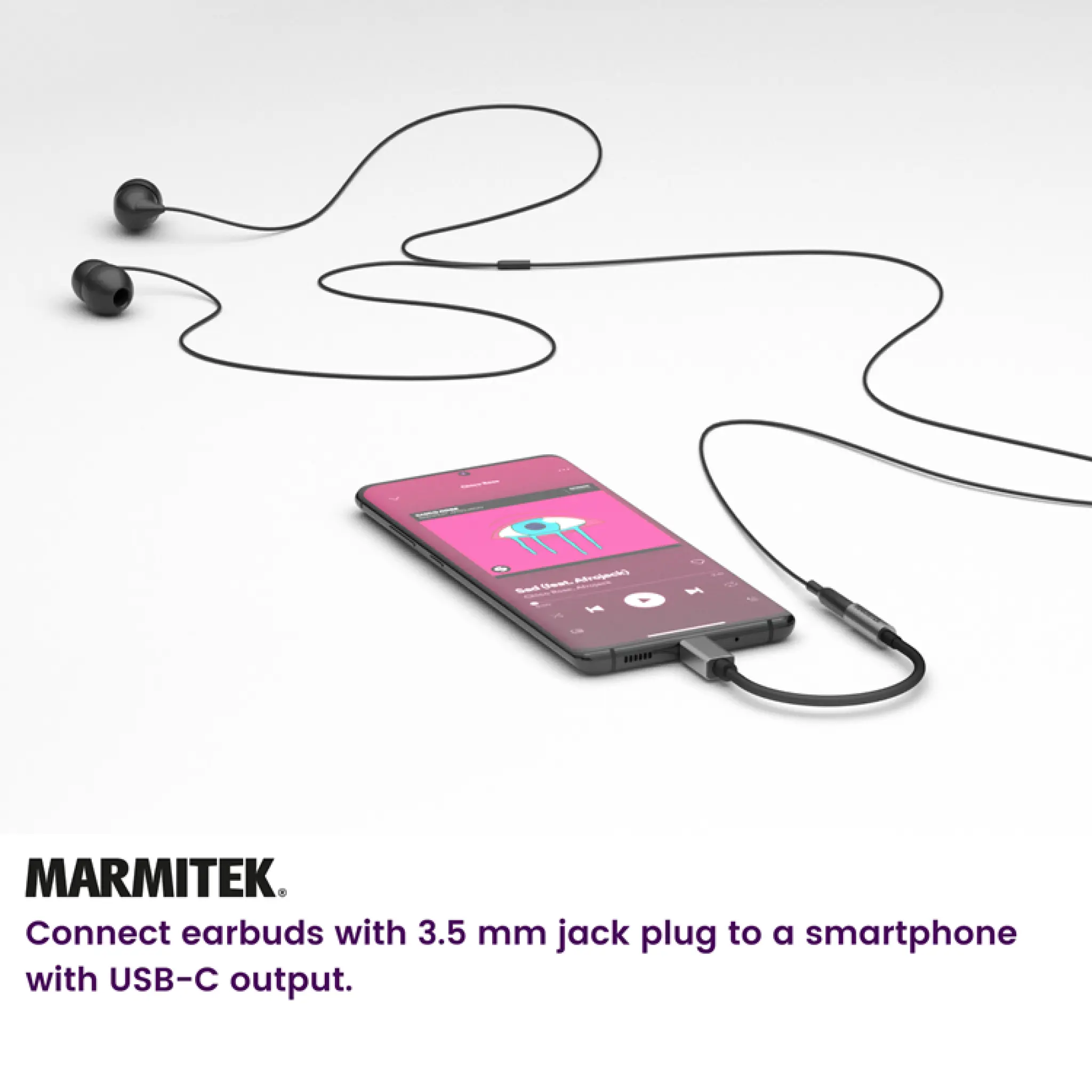 Marmitek USB-C to AUX adapter. 0.15m