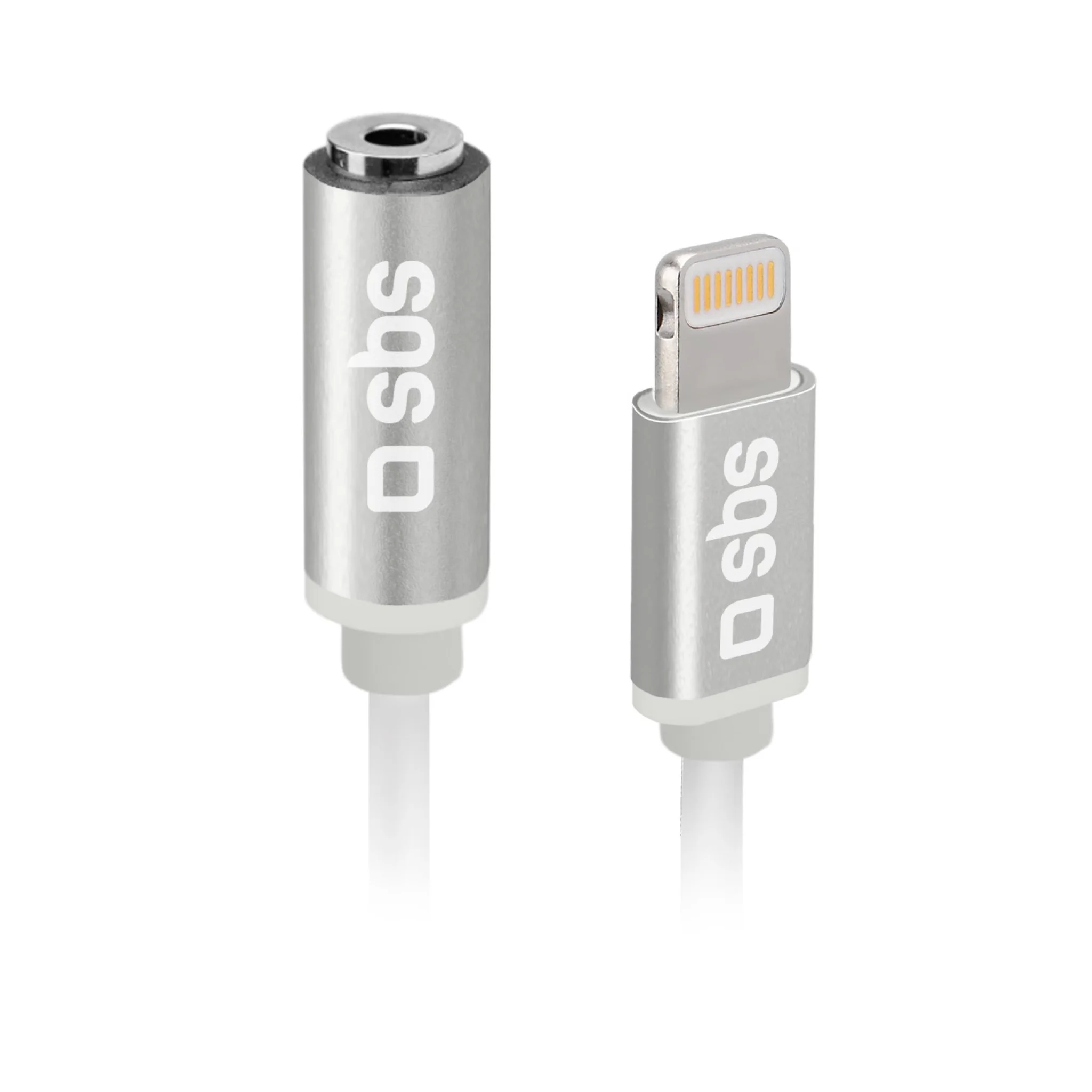 SBS Lightning to Mini Jack MFI Adapter. White