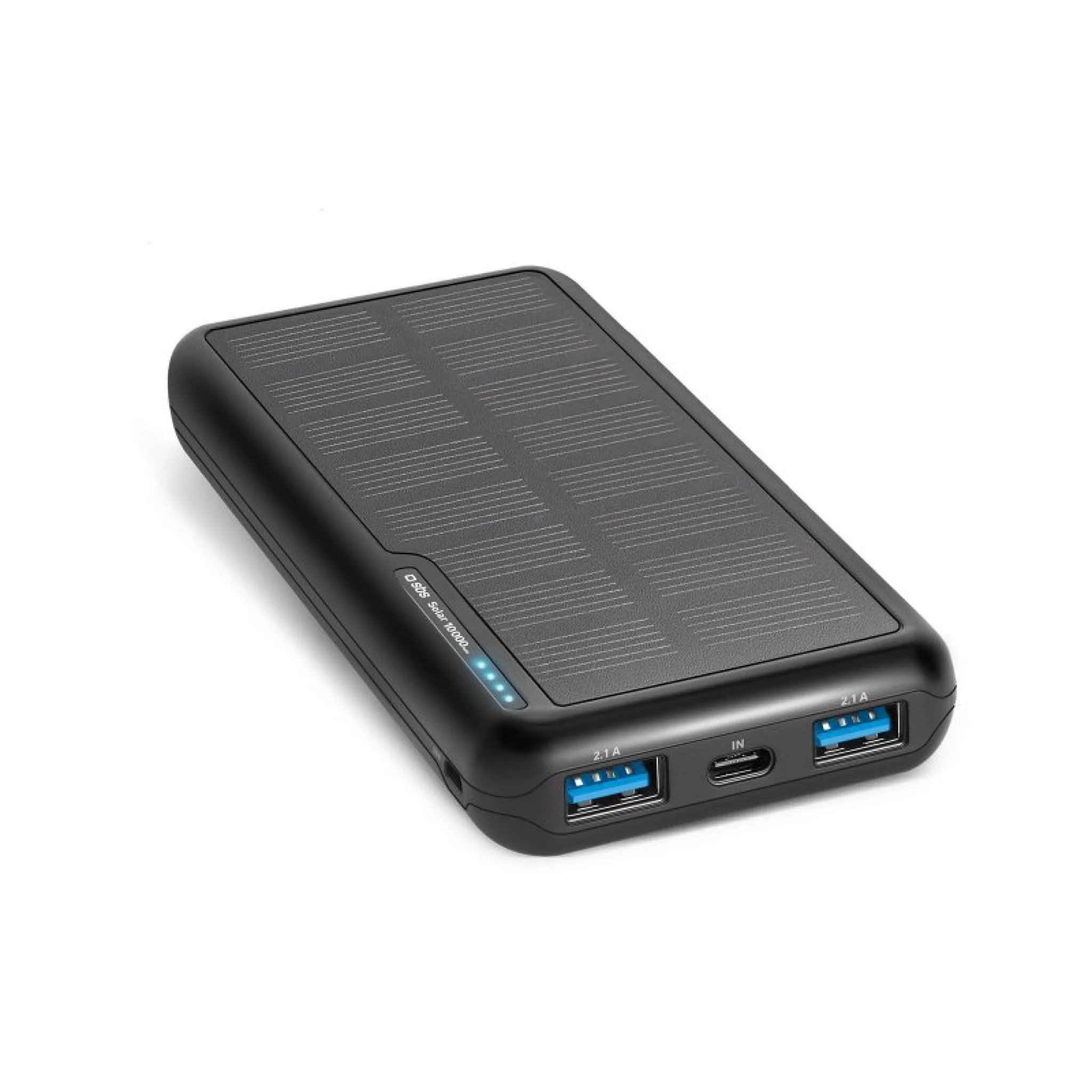 SBS Solar Power Bank. 10.000 mAh. Black 