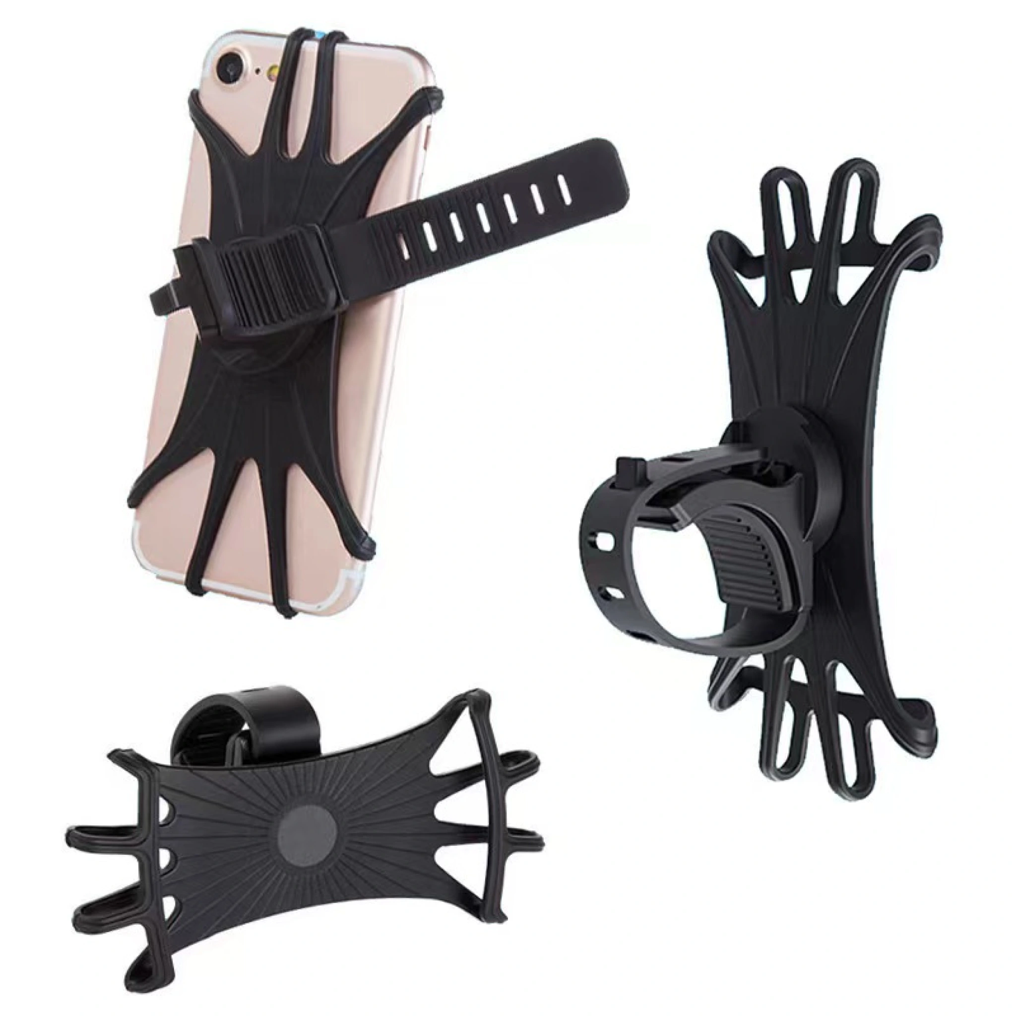 Sinox Lifestyle 360° roterbar mobiltelefonholder for sykler og sparkesykler. Svart