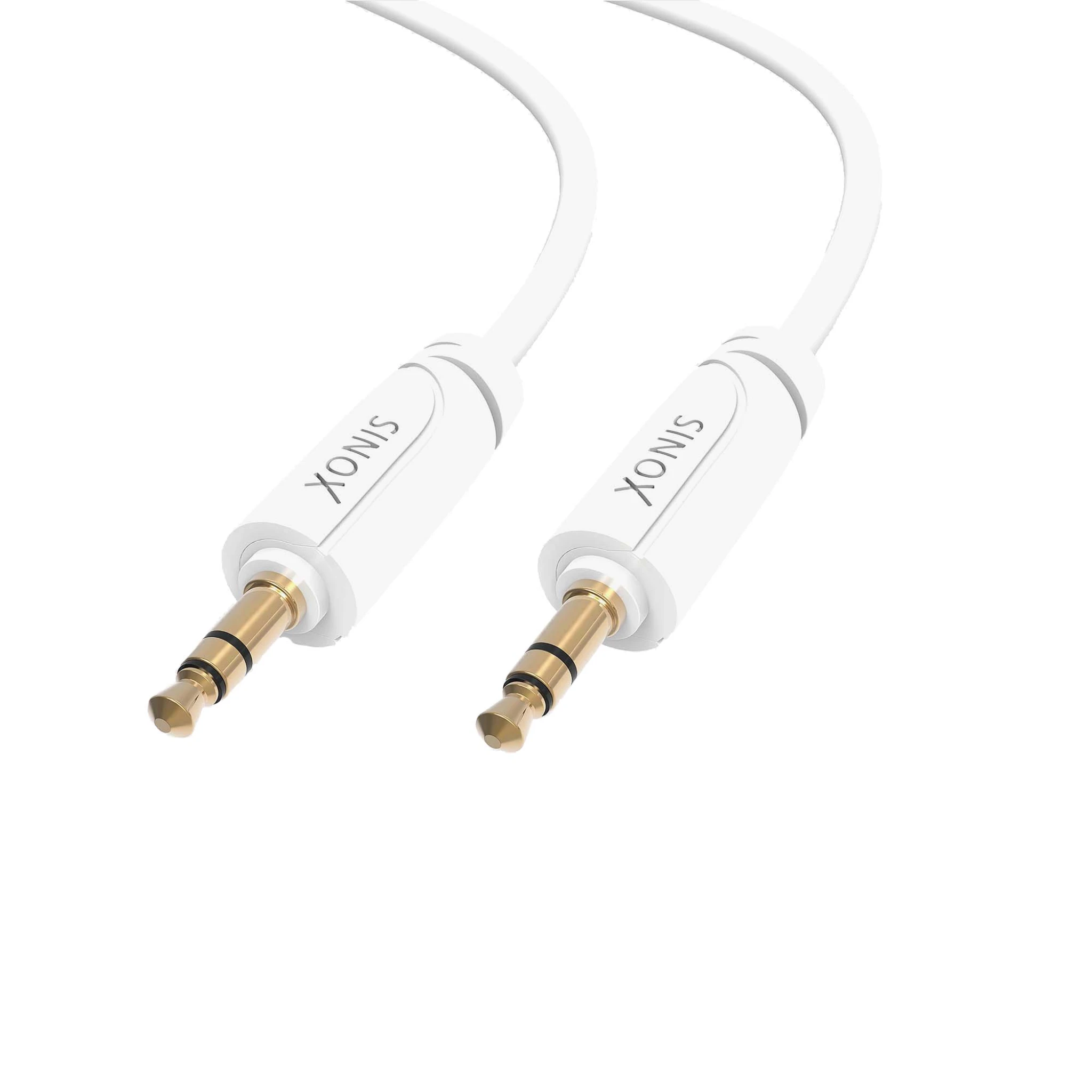 Sinox Mini Jack-kabel. 1m. Hvit