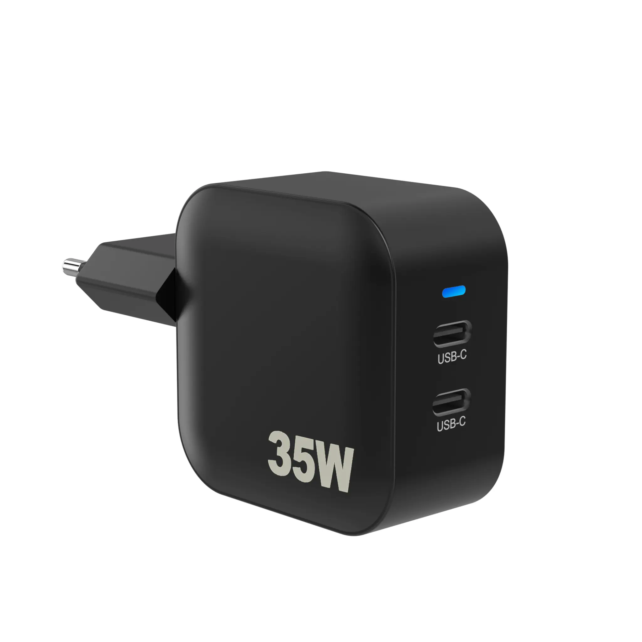 Sinox PRO vegglader 2xUSB-C PD 35W. Svart