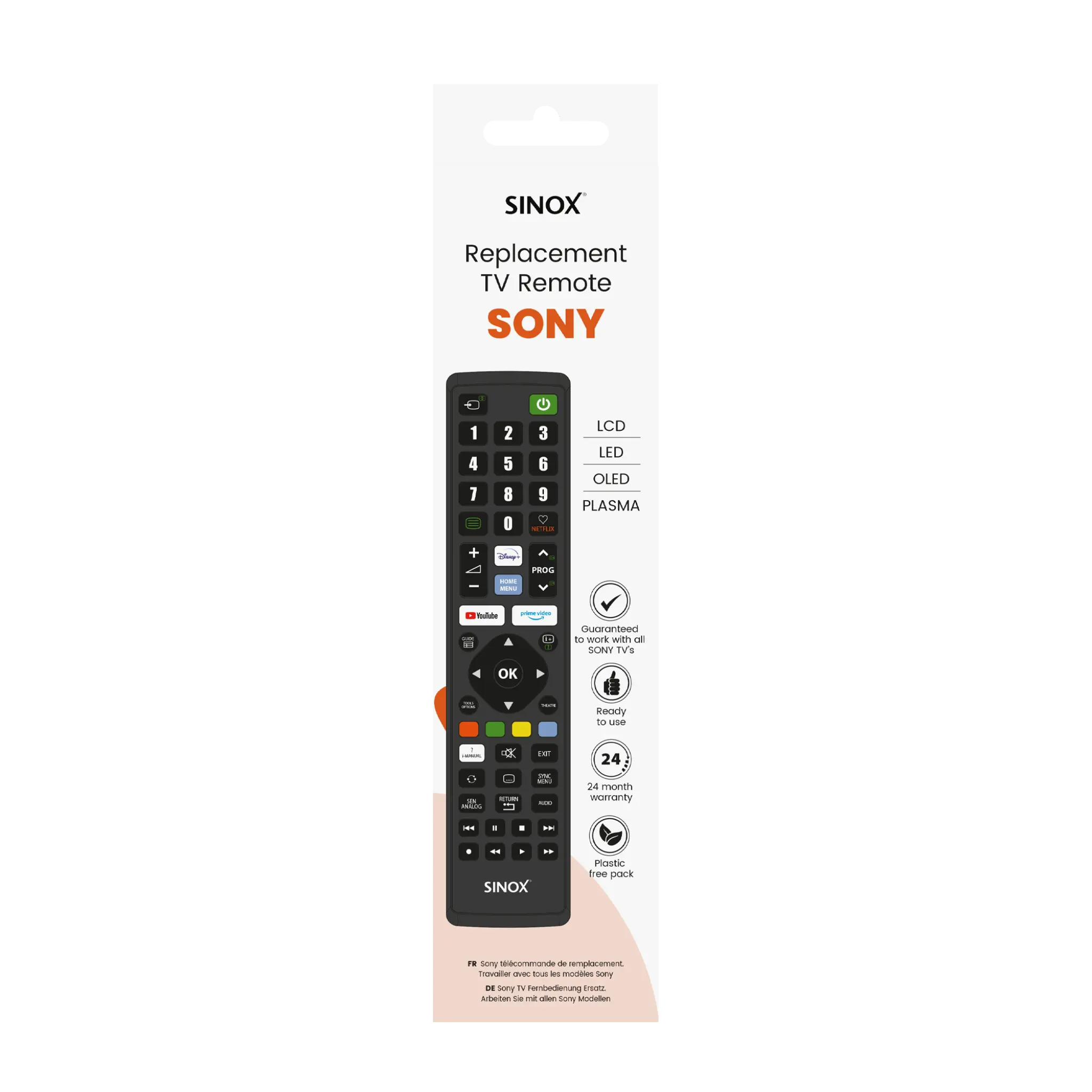 Sinox Remote Control for Sony