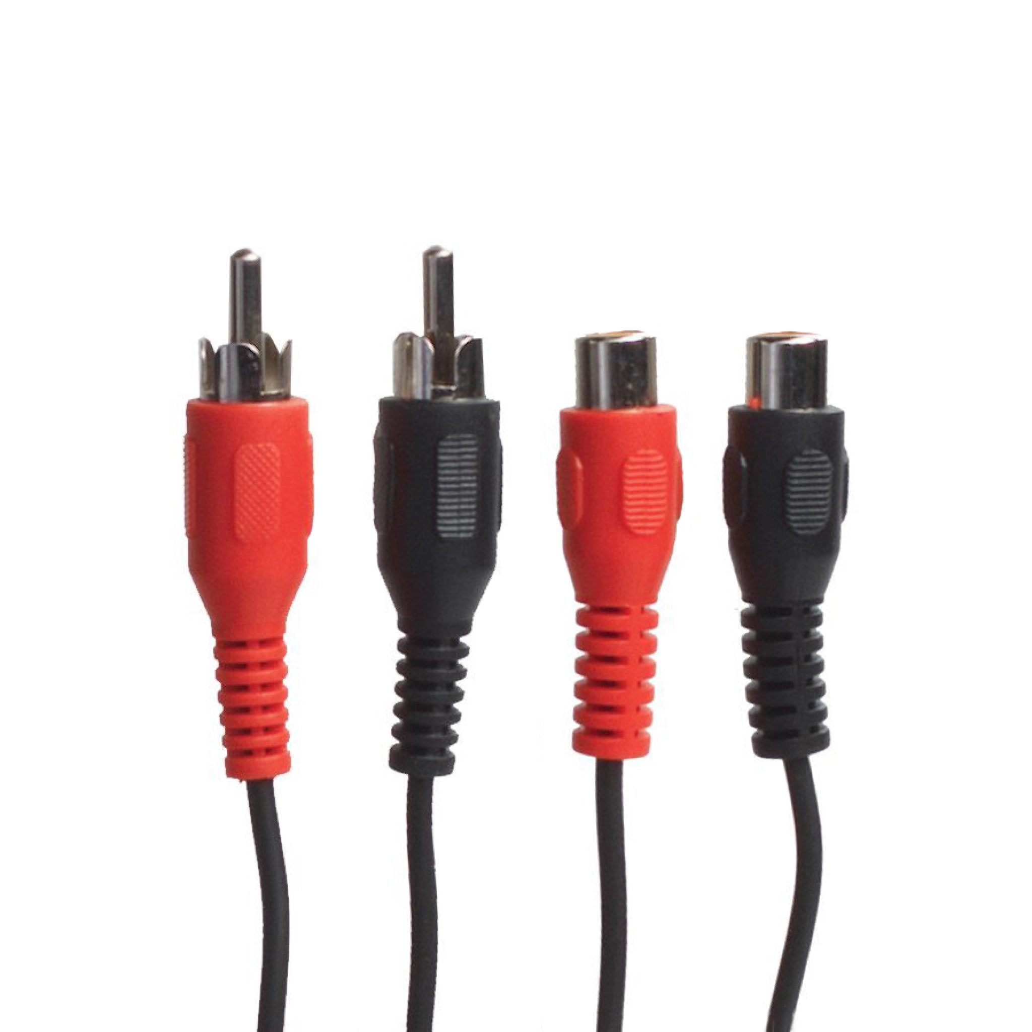 Connectech Phono-forlengelseskabel. 5m. Svart
