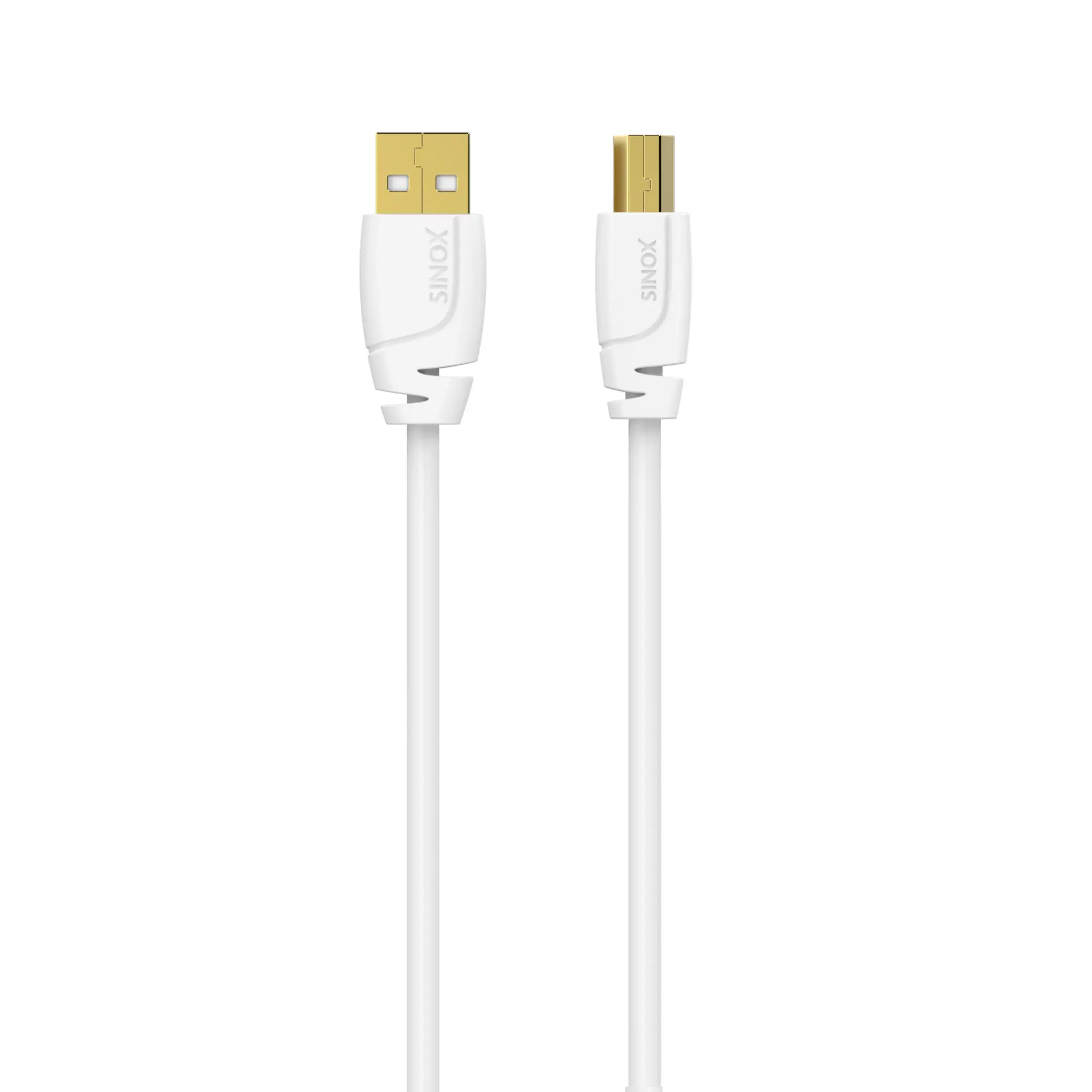 Sinox USB 2.0-skriverkabel. 2m. Hvit