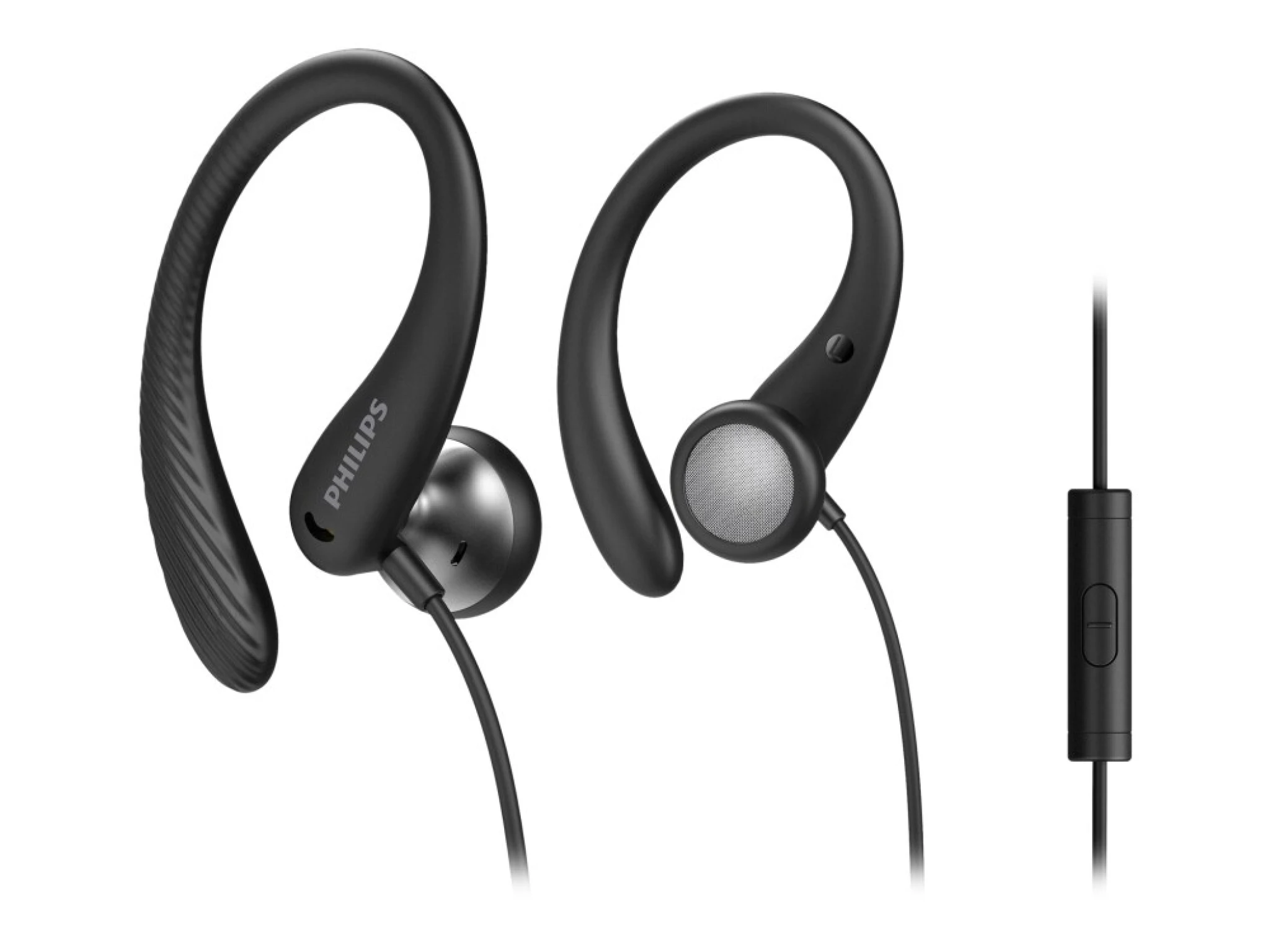 Philips In-ear sportshodetelefoner med mikrofon. Svart