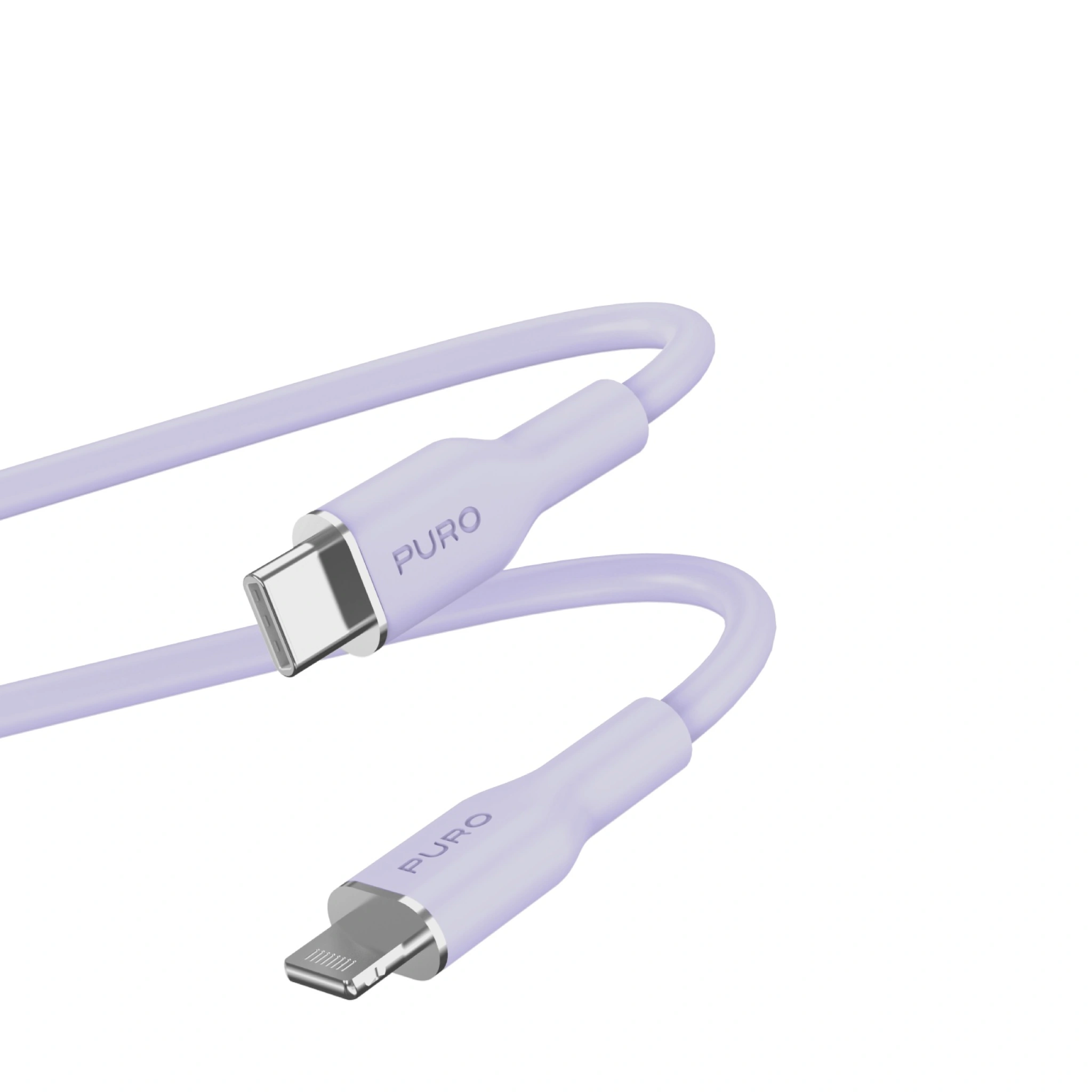 PURO strøm- og datasynkroniseringskabel SOFT fra USB-C til Lightning 1,5 m