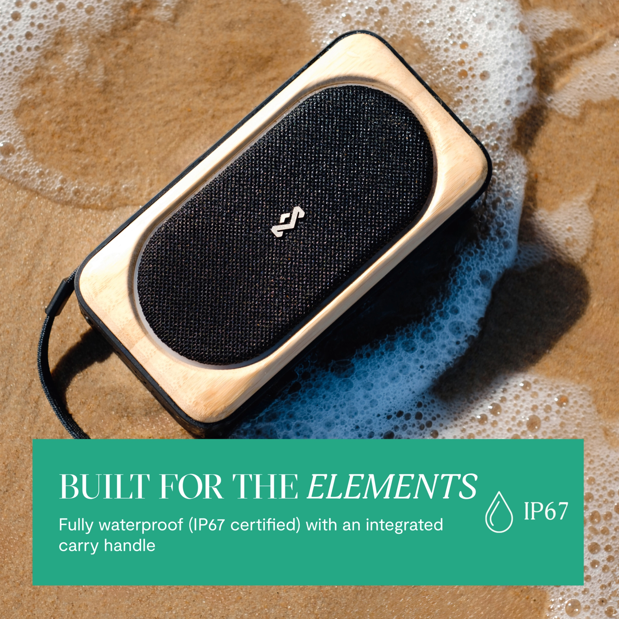 Marley Roots Solar Bluetooth®-høyttaler. Svart