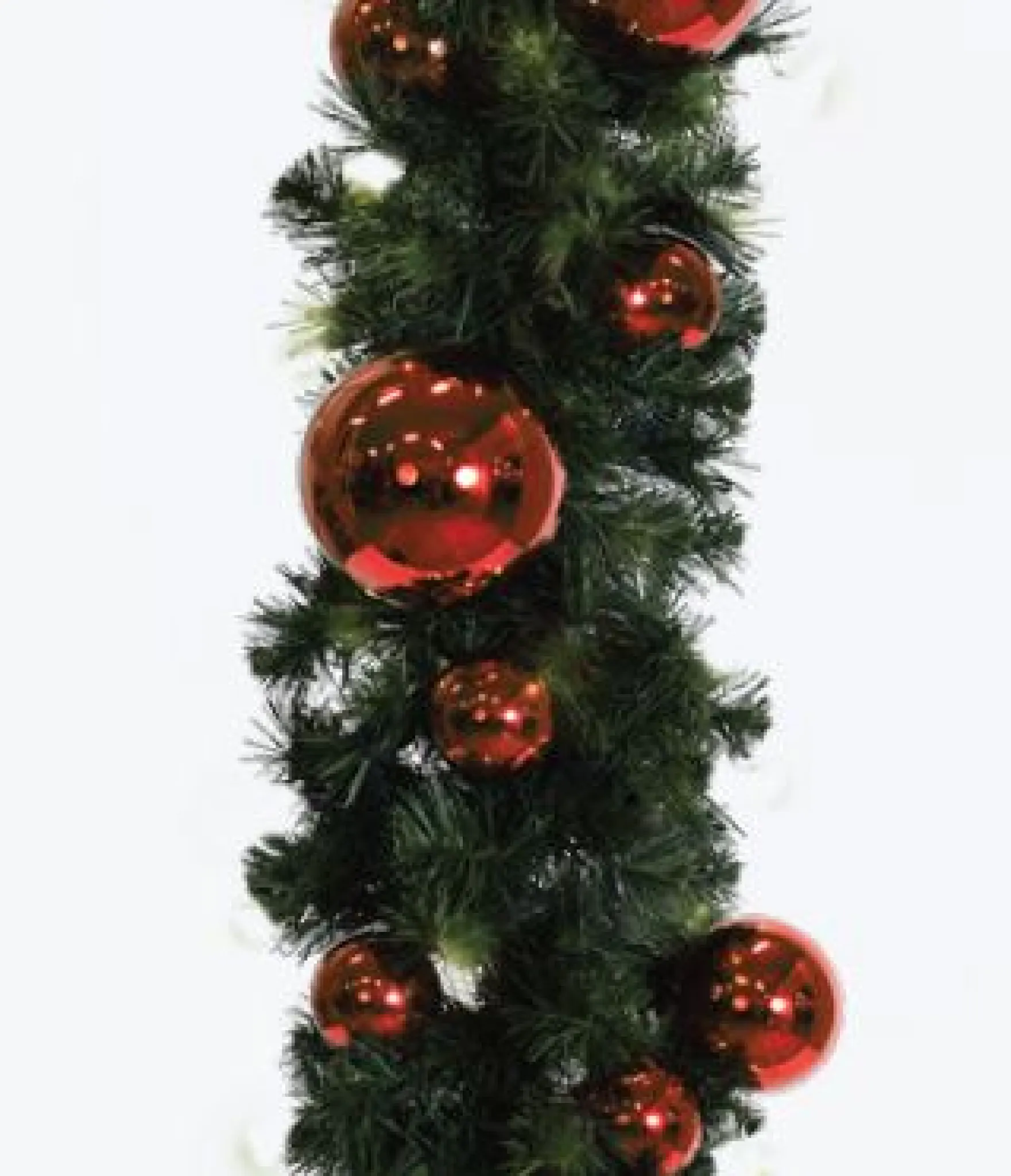 Christmas Garland with Red Balls. 700 cm / 87 Balls