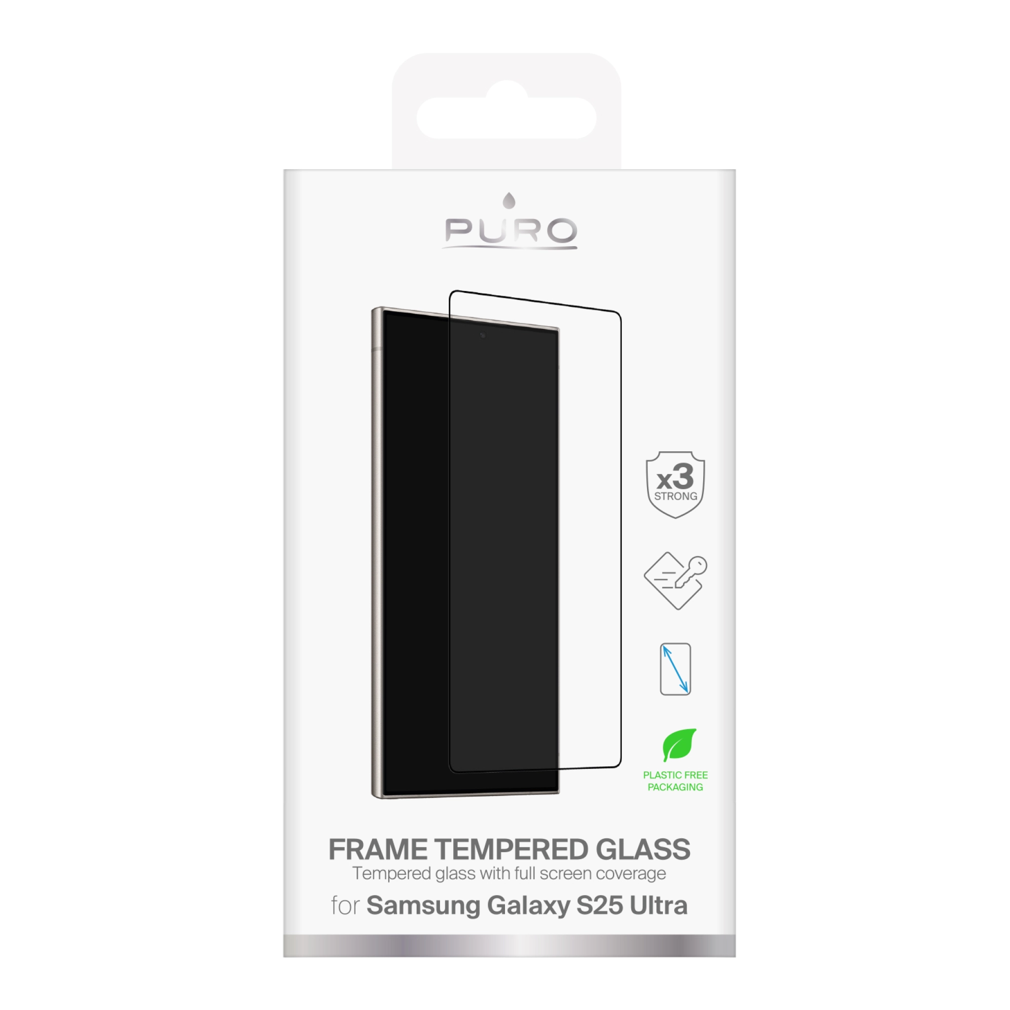 PURO Full limramme herdet glass Samsung Galaxy S25 Ultra