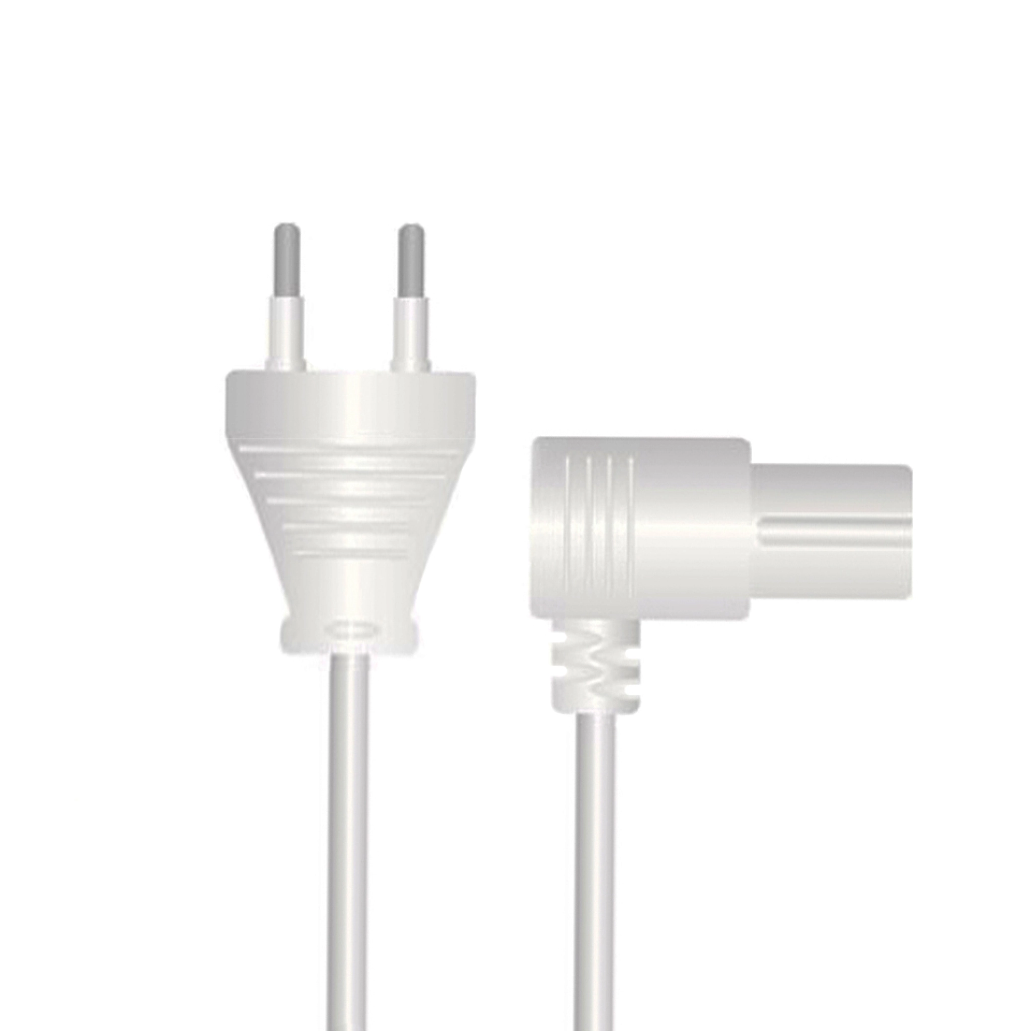 Sinox 8-sifret vinklet strømkabel. 1.5m. Hvit