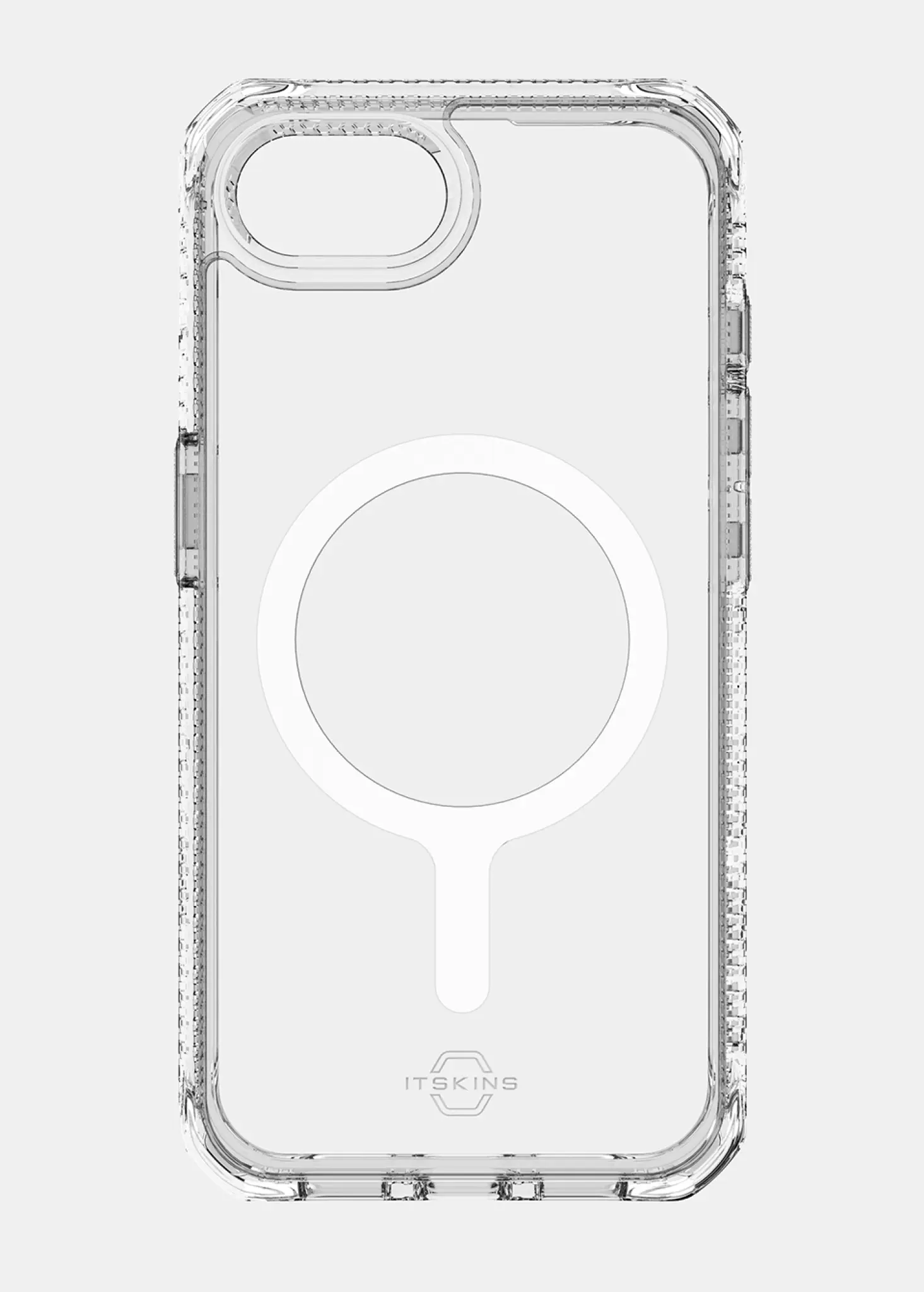 ITSKINS HYBRID MAGSAFE CLEAR-deksel for iPhone 16e®. Gjennomsiktig