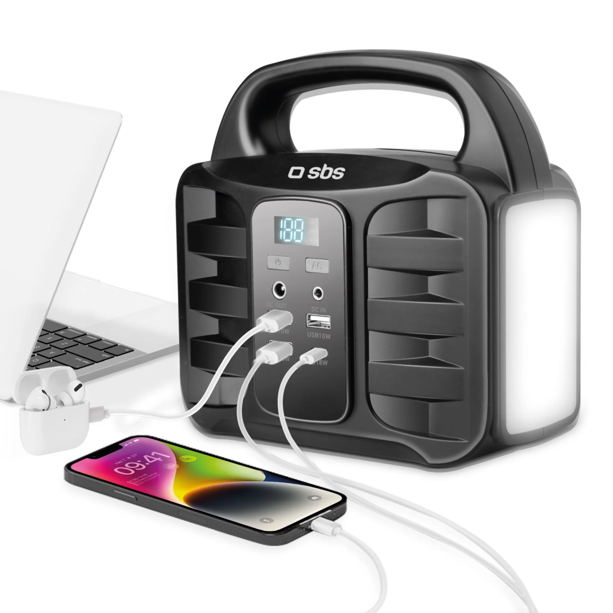 Sbs Portable 150W ladestasjon. Svart