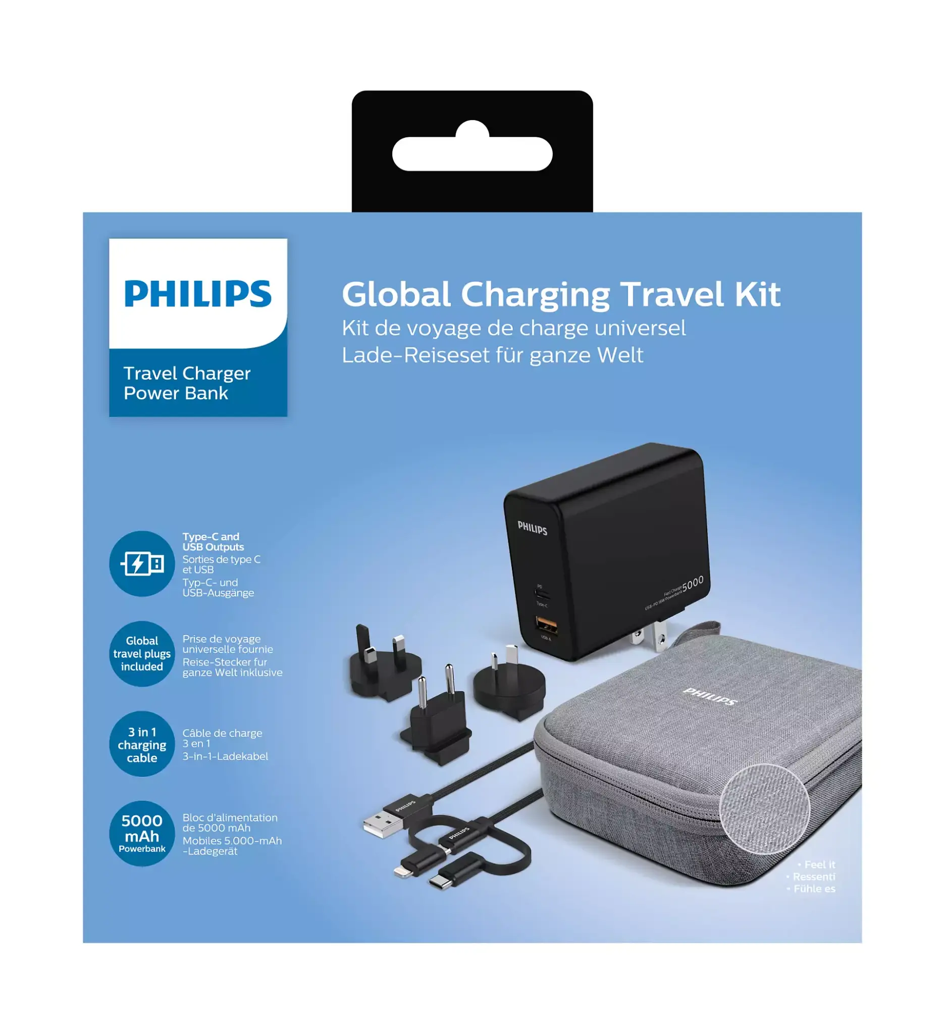 Philips reiselader og powerbank