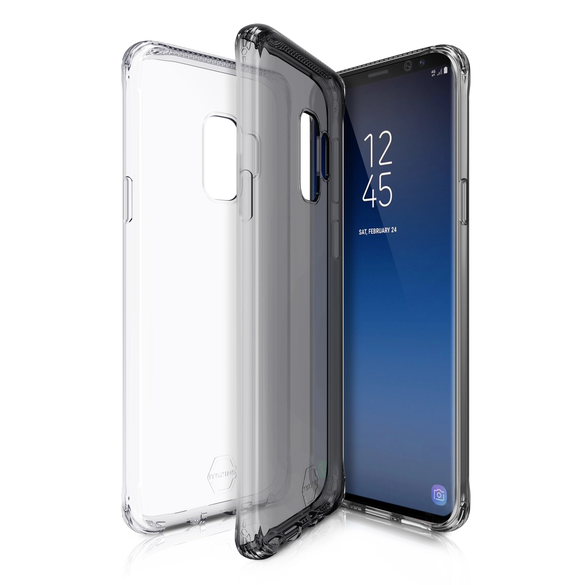 ITSKINS NANO DUO cover for Samsung Galaxy S9+®. Black and transparent