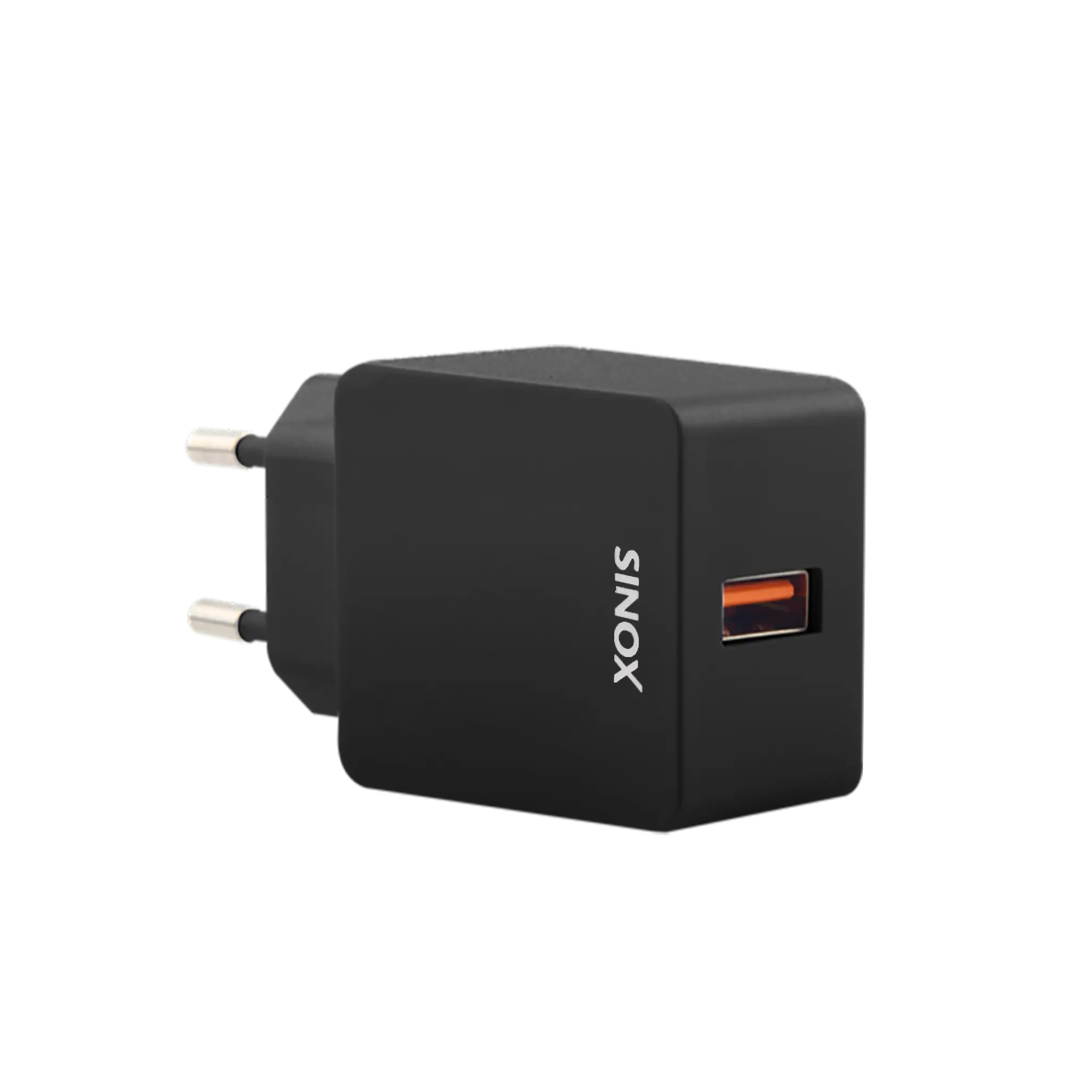 Sinox QC3.0 230V USB A-lader. 3.0A. Svart