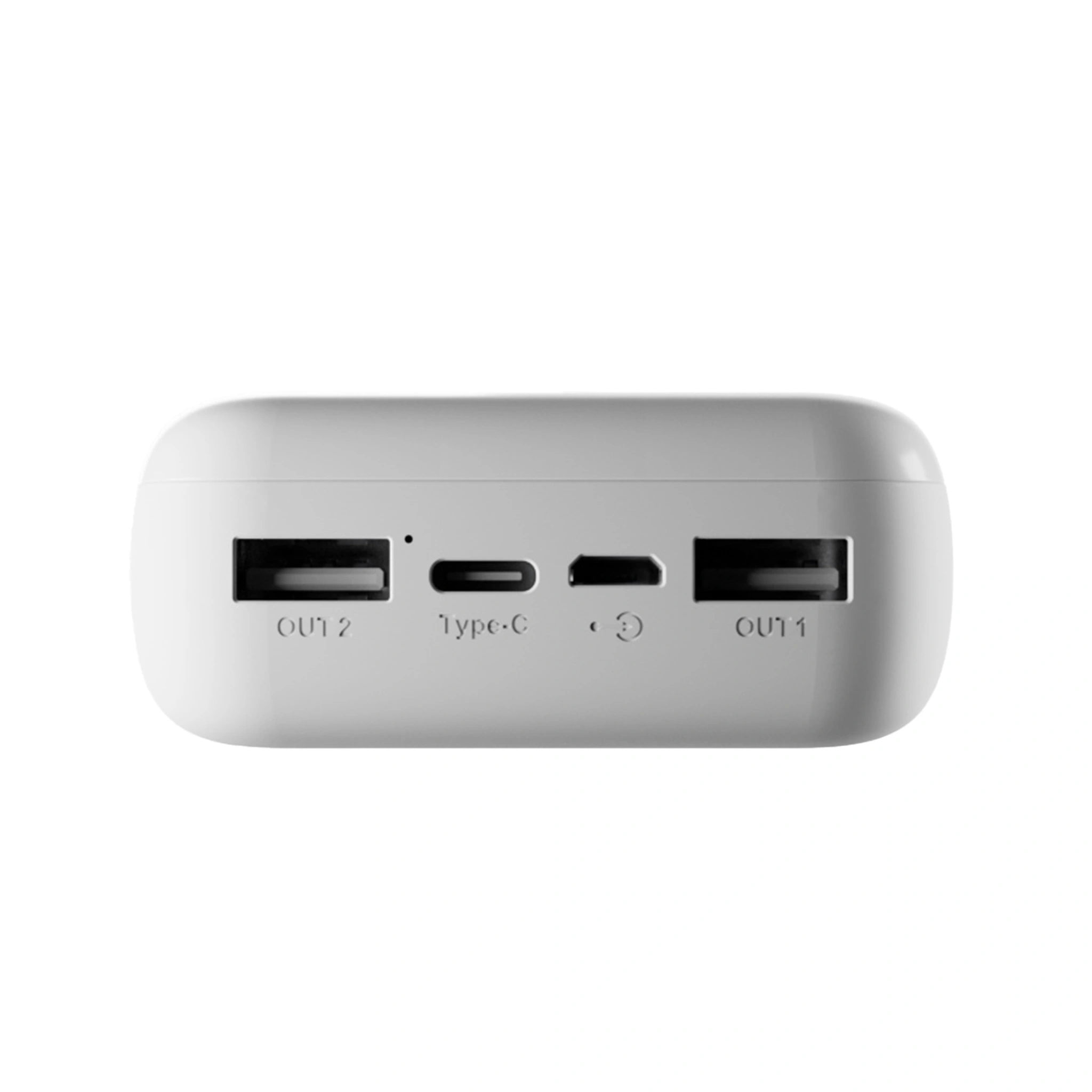 PURO Power Bank 20000 mAh USB-C + 2 USB-A hurtiglading. Hvit