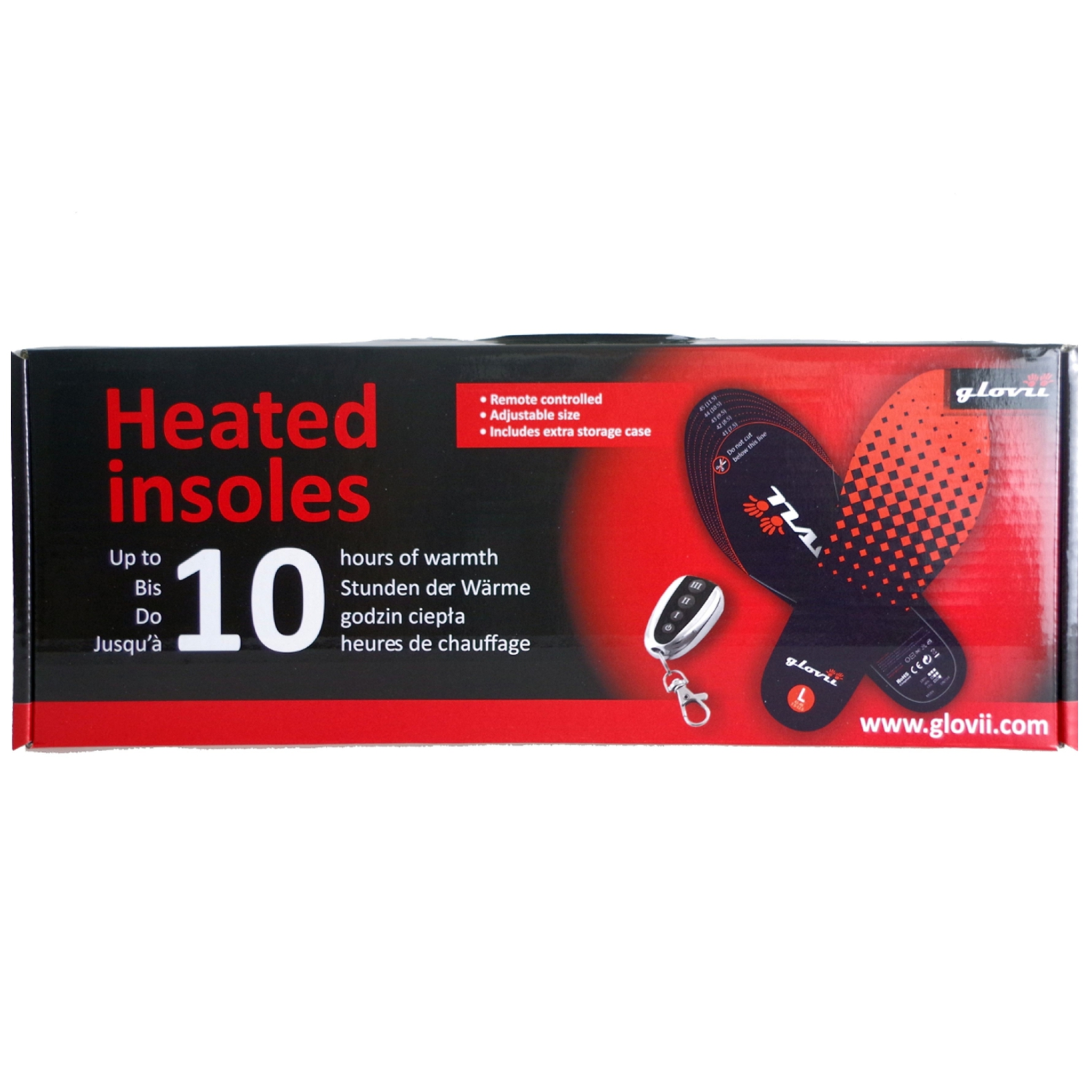Glovii Heated Insoles with Remote L Glovii Heated Insoles with Remote L