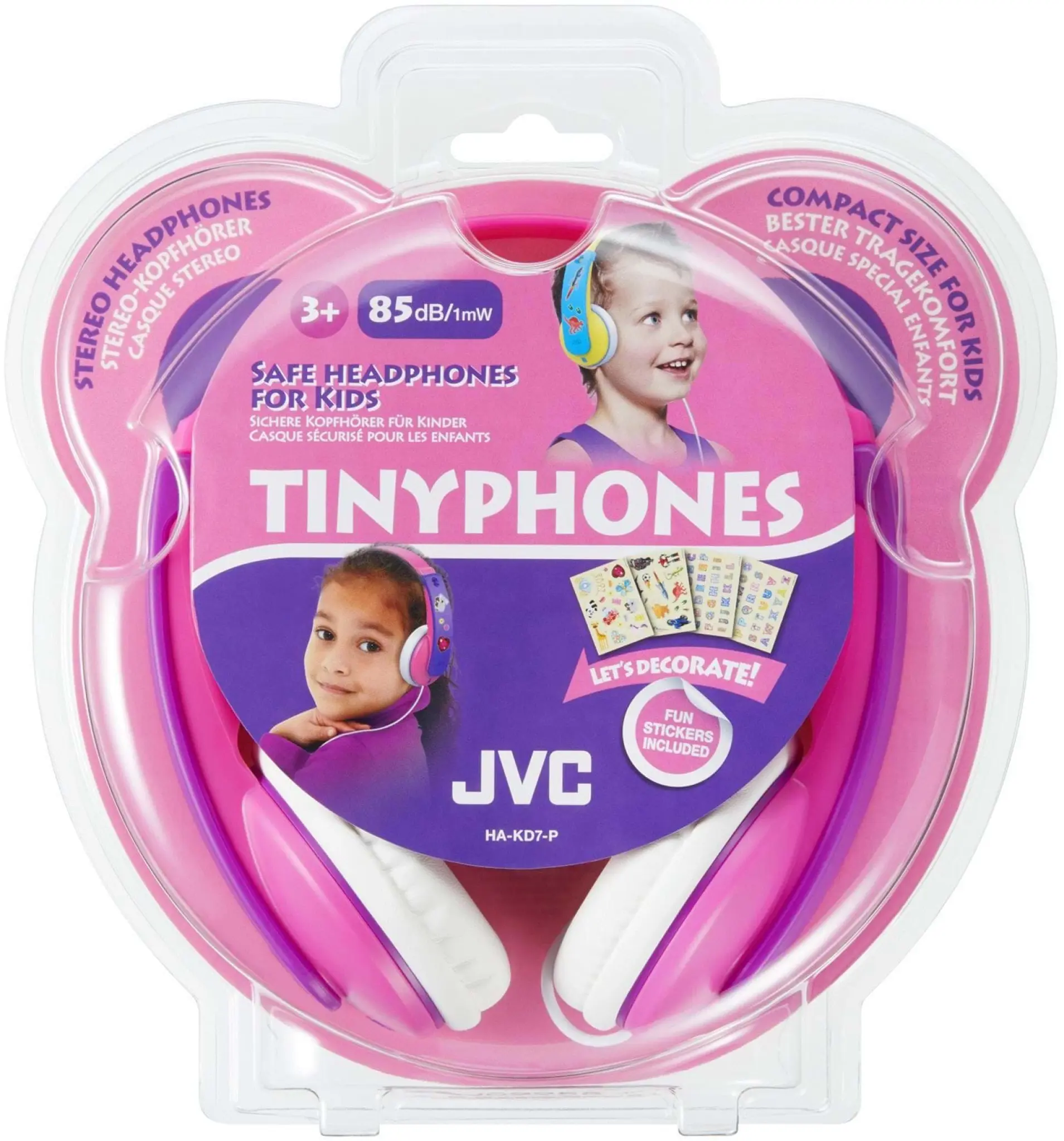 JVC Kids On Ear Headphones. Pink