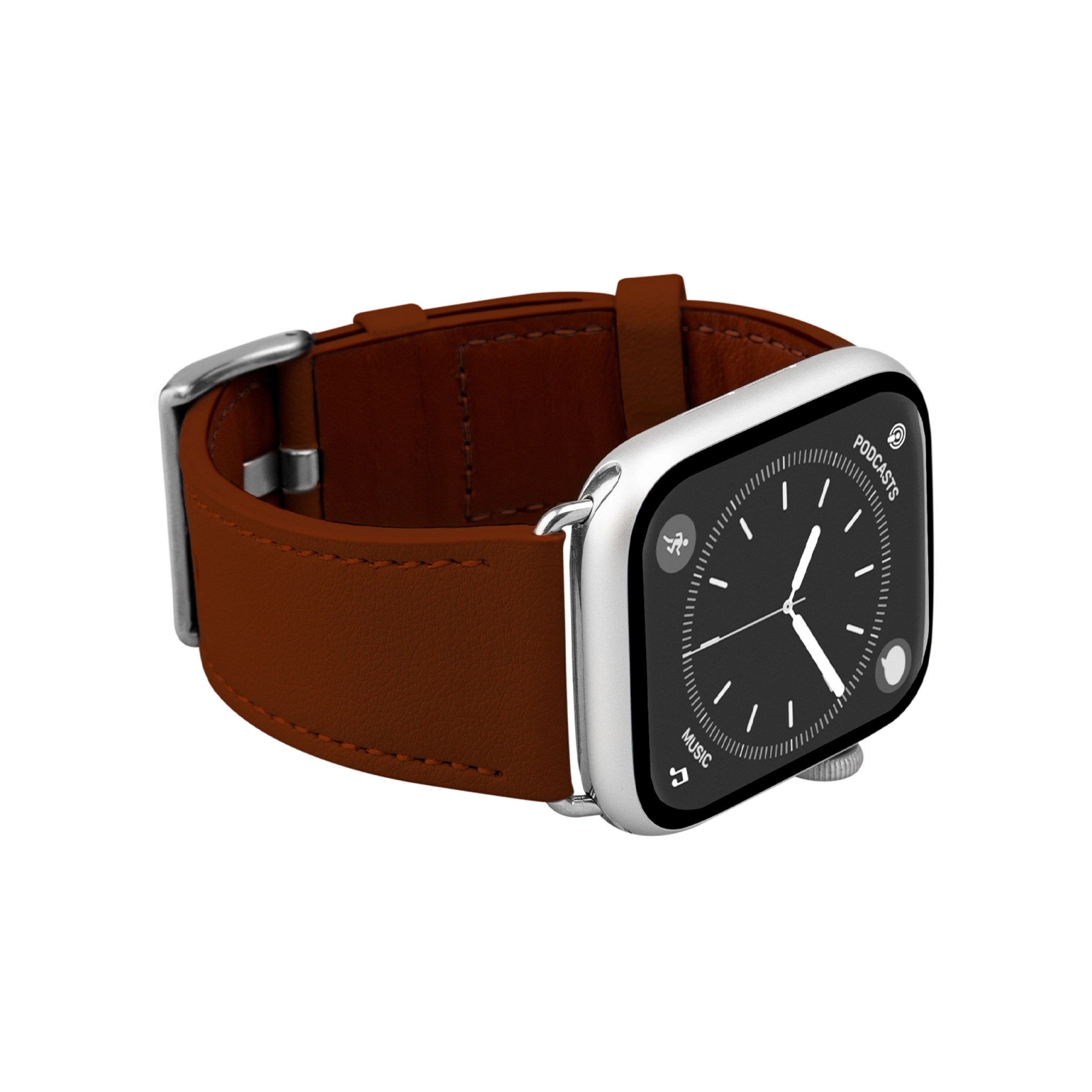 PURO E-Classic-bånd til Apple Watch. Brun