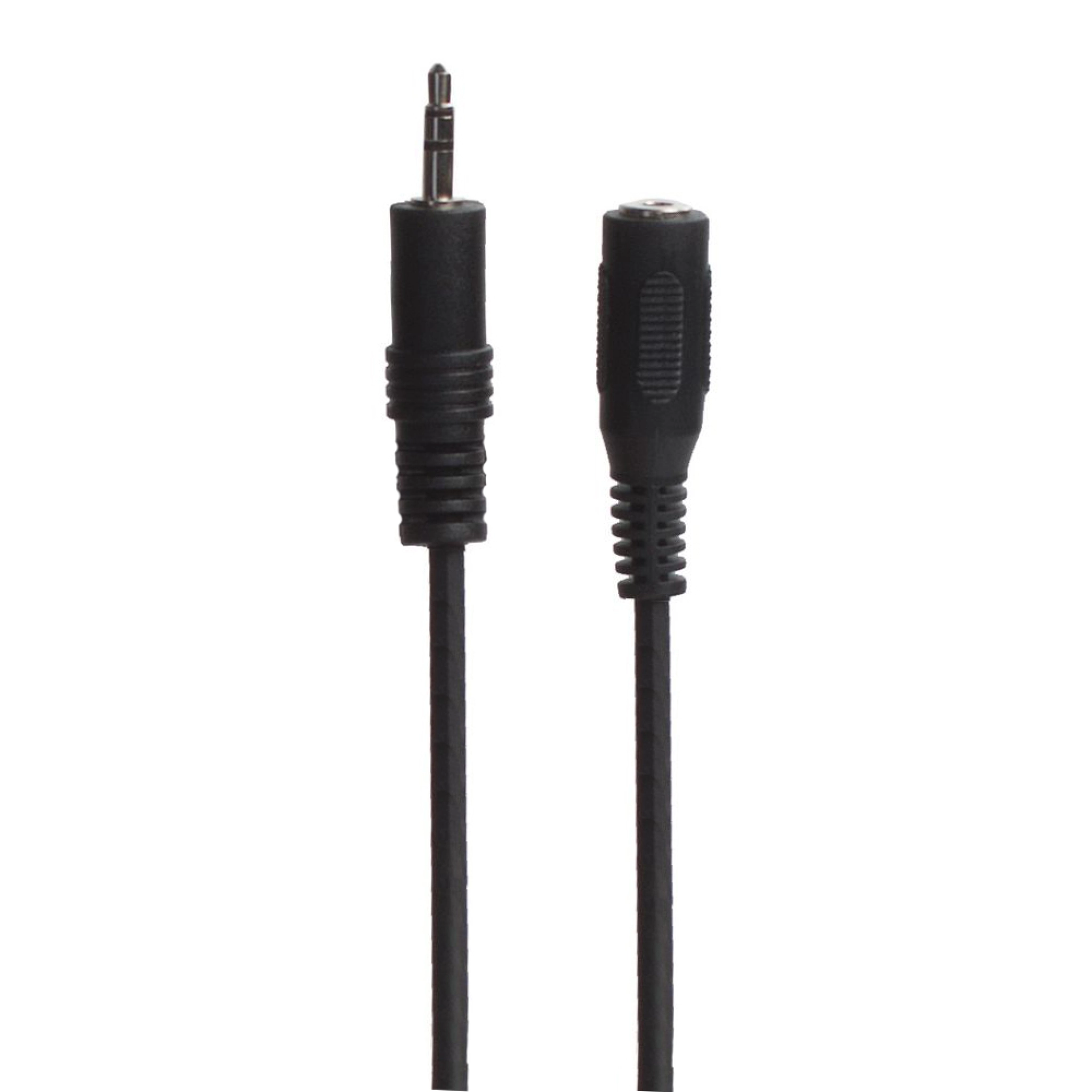 Connectech 3,5 mm minijack-forlengelseskabel. 10m. Svart